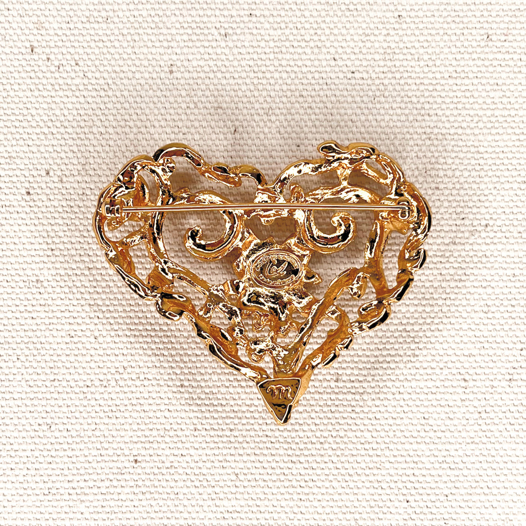 CHRISTIAN LACROIX CHRISTIAN LACROIX - Heart Brooch - ALE PARIS Luxury Vintage