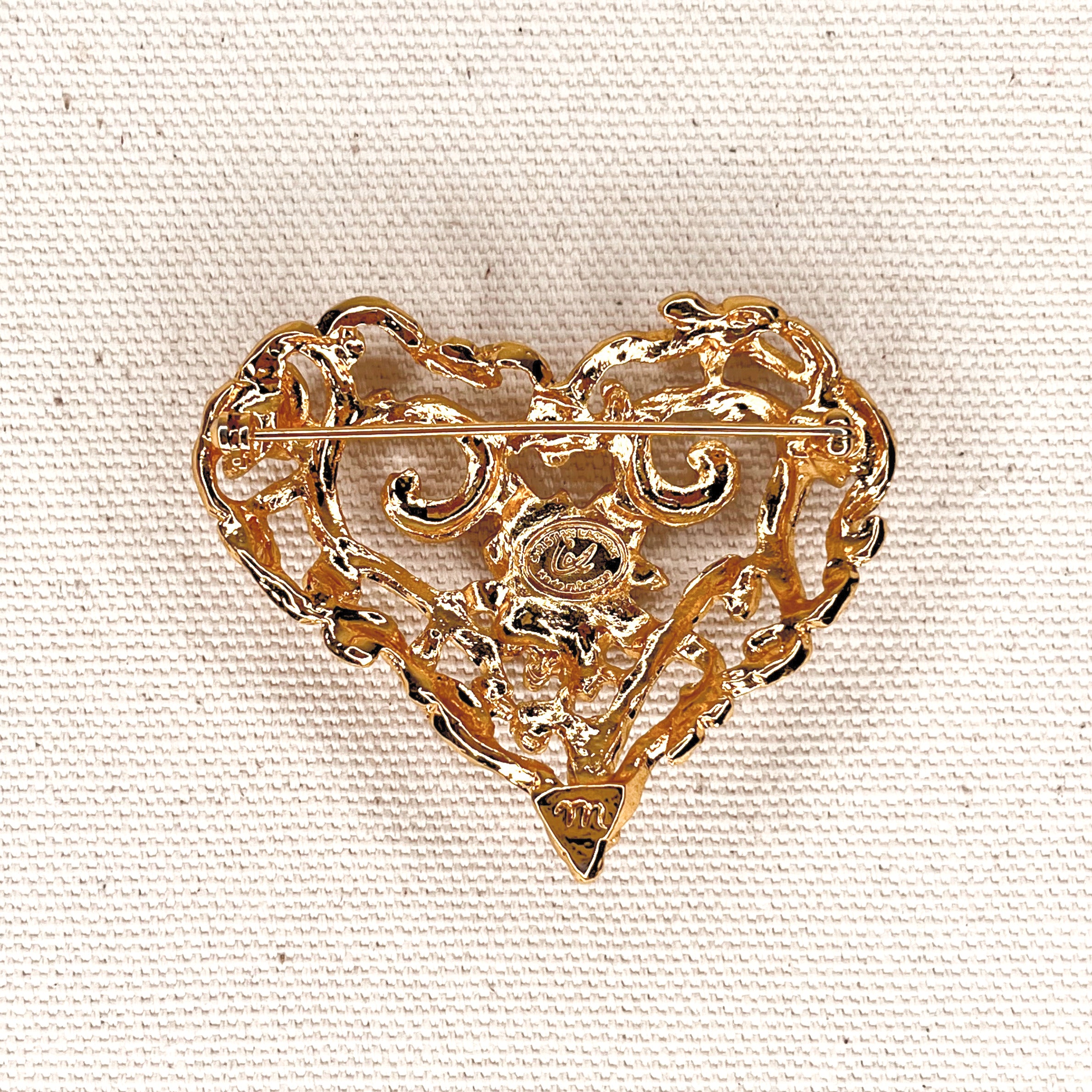 CHRISTIAN LACROIX CHRISTIAN LACROIX - Heart Brooch - ALE PARIS Luxury Vintage
