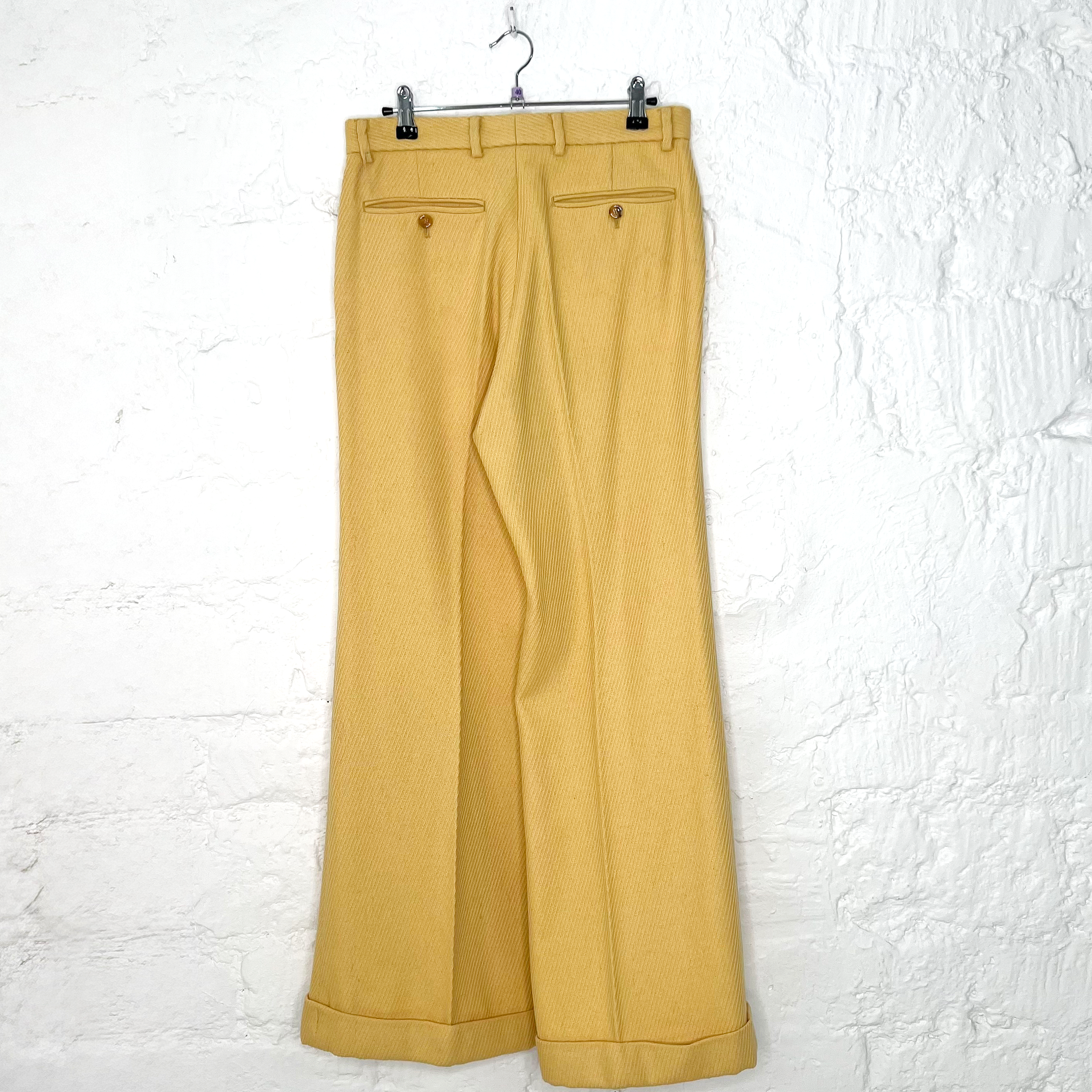 GUCCI GUCCI - Chick Yellow Wide Leg Trousers - ALE PARIS Luxury Vintage