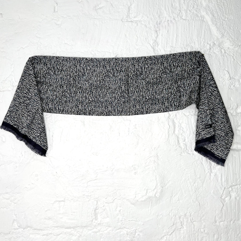 LEMAIRE LEMAIRE - Black And White Stripes Scarf - ALE PARIS Luxury Vintage