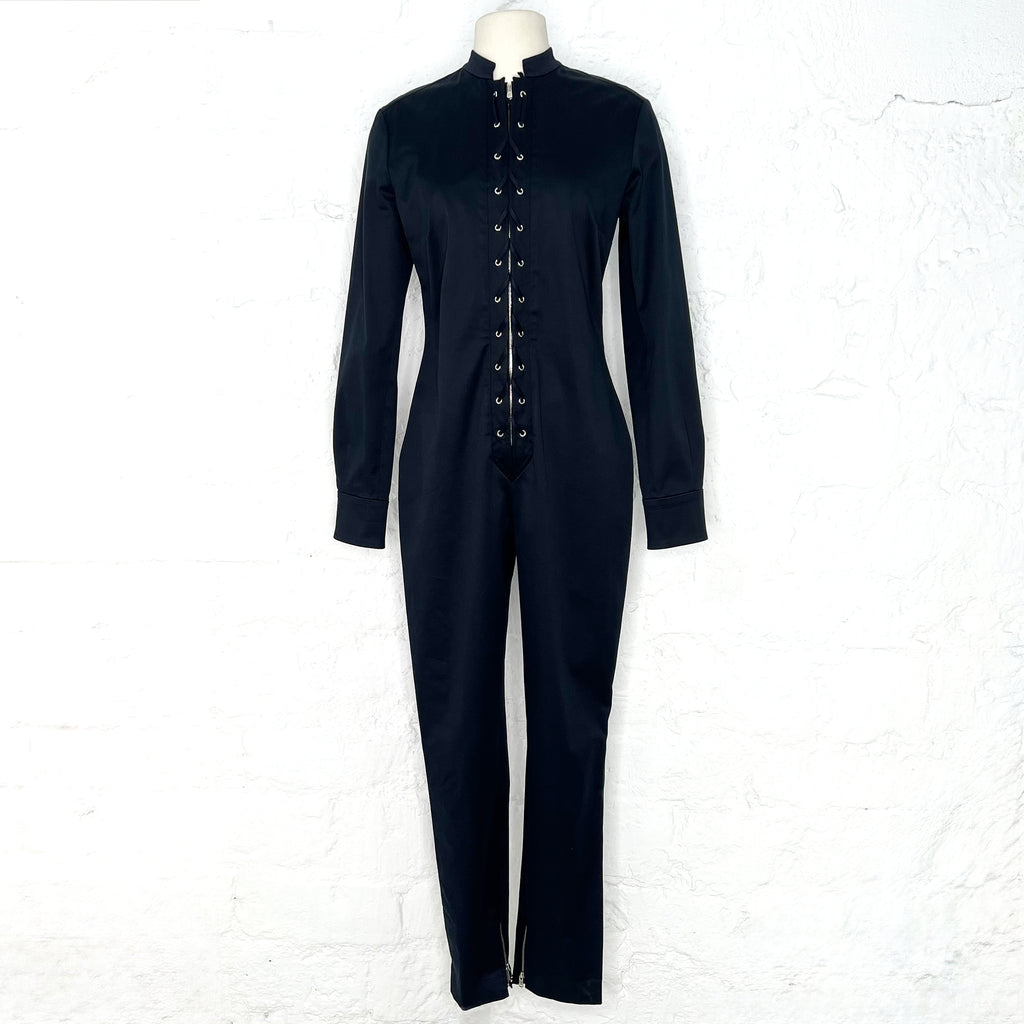 YVES SAINT LAURENT YVES SAINT LAURENT - Black Laced Combinaison - ALE PARIS Luxury Vintage