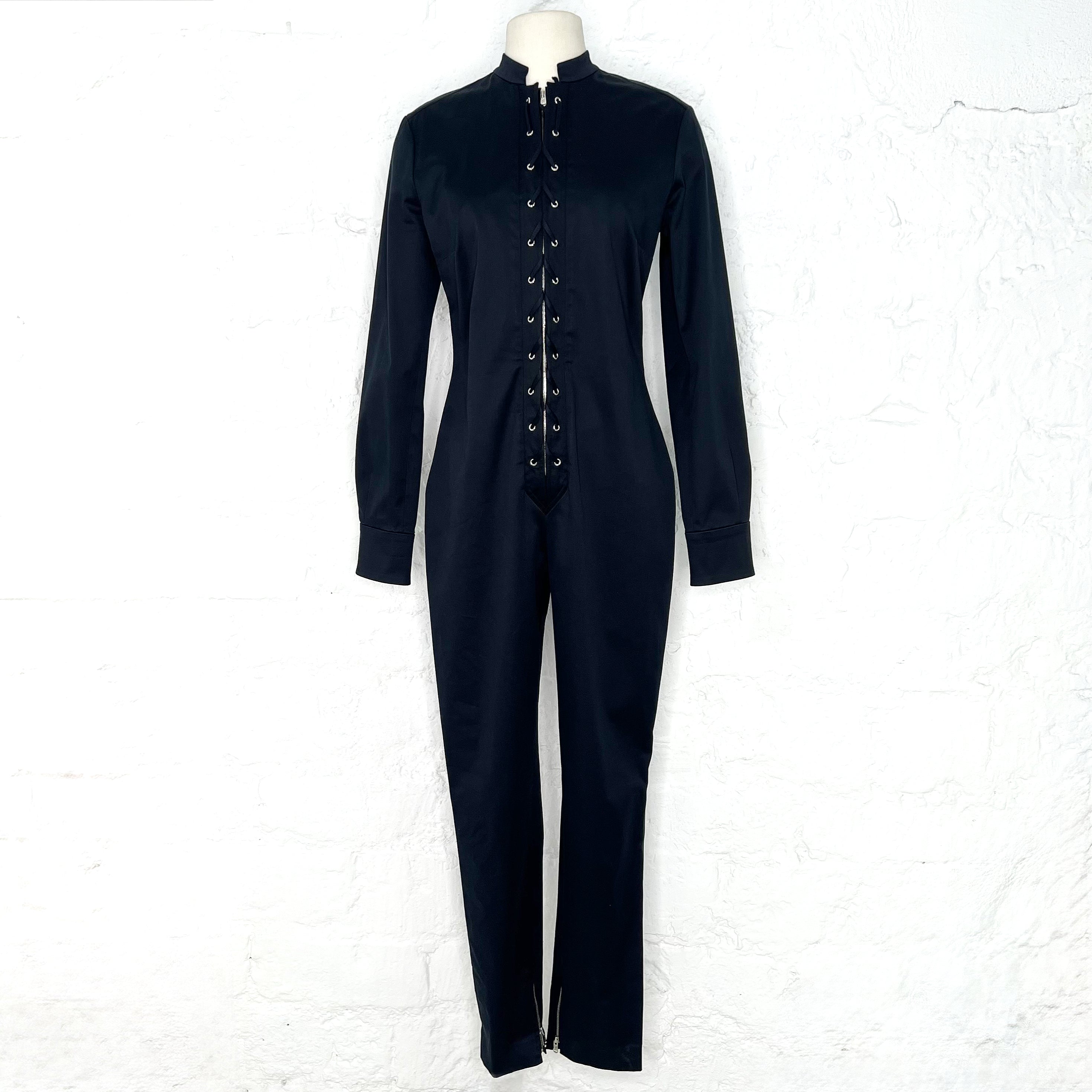 YVES SAINT LAURENT YVES SAINT LAURENT - Black Laced Combinaison - ALE PARIS Luxury Vintage