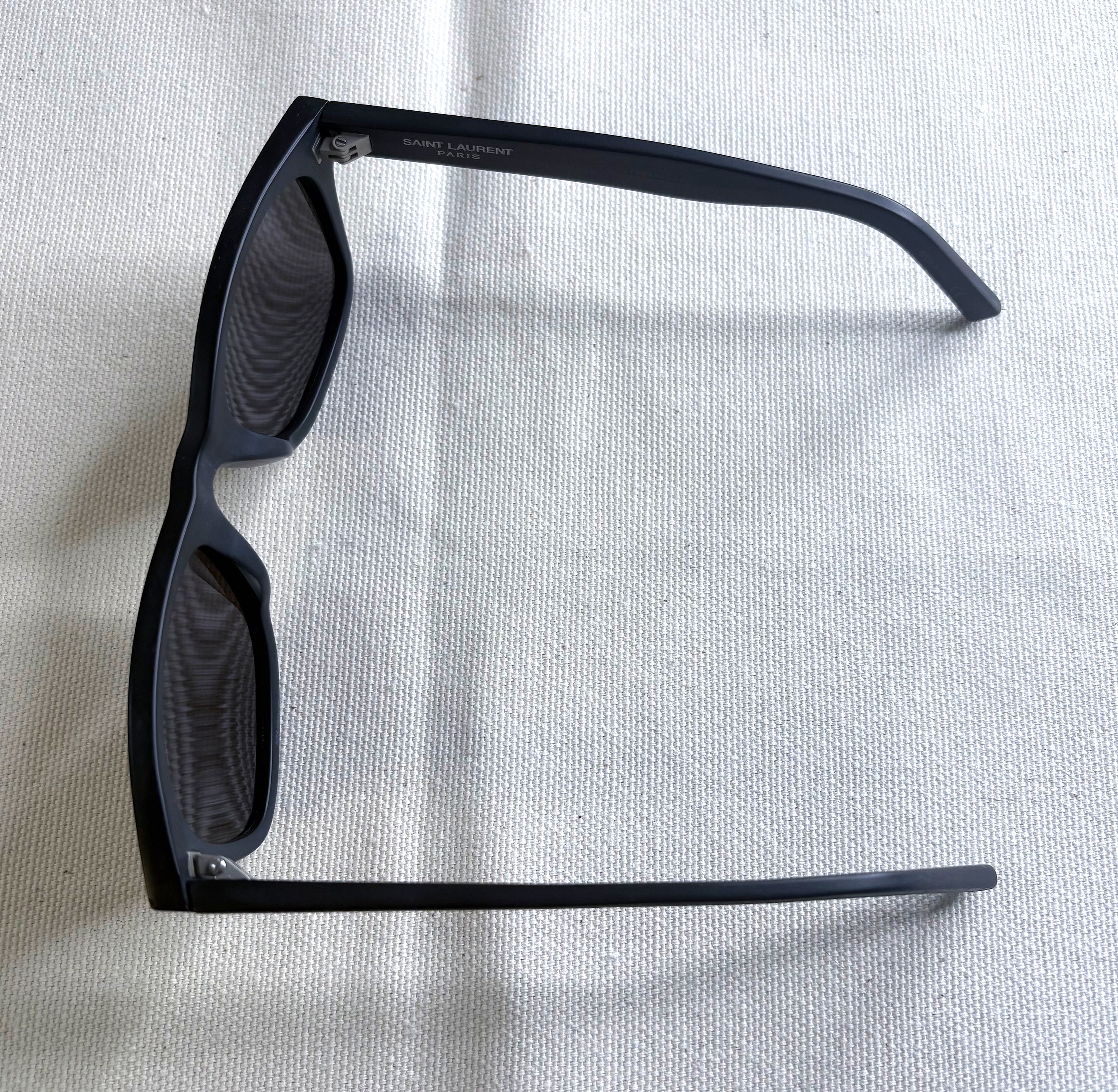 YVES SAINT LAURENT YVES SAINT LAURENT - Dark Grey Wood Sunglasses - ALE PARIS Luxury Vintage