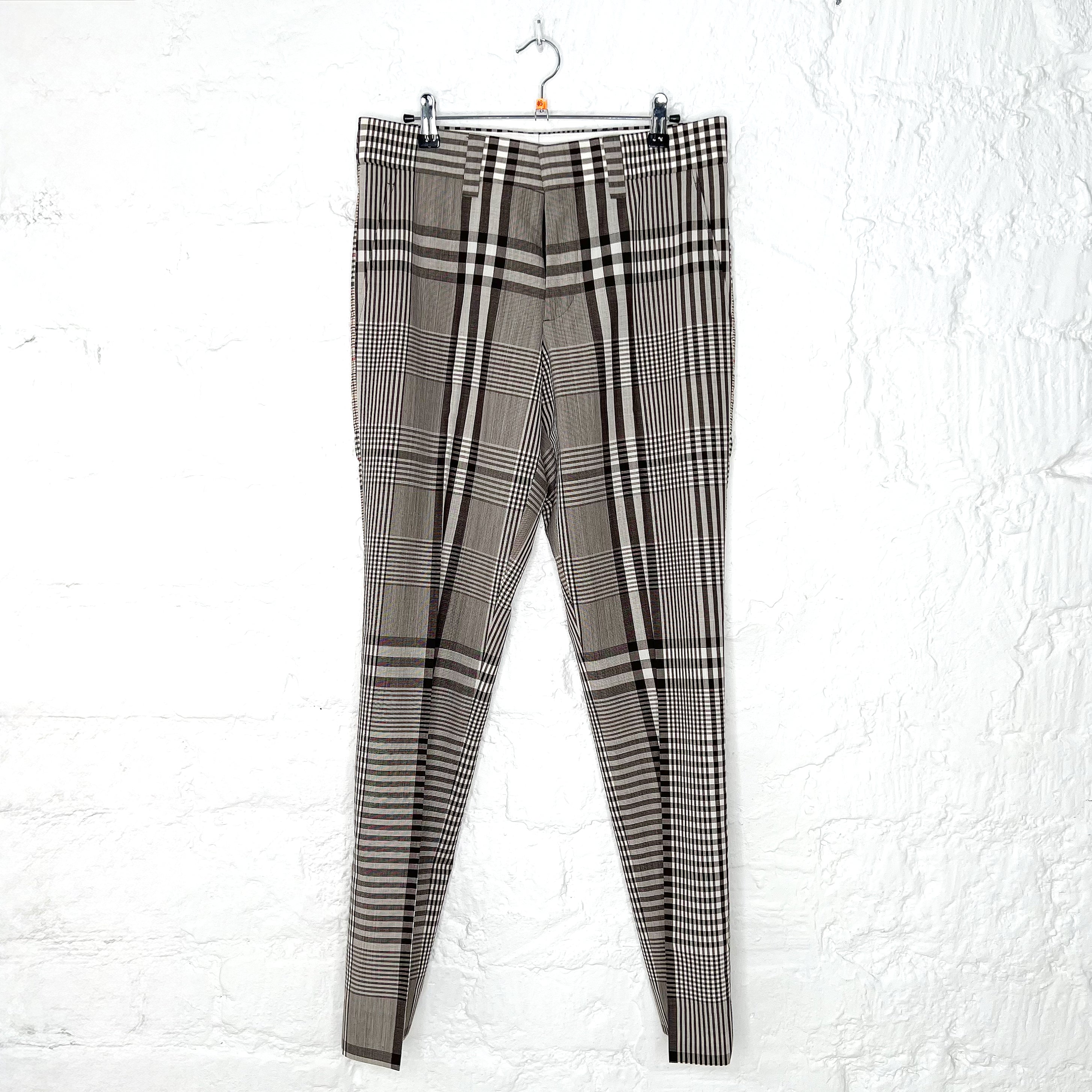 BURBERRY BURBERRY - Black & White Striped Trousers - ALE PARIS Luxury Vintage