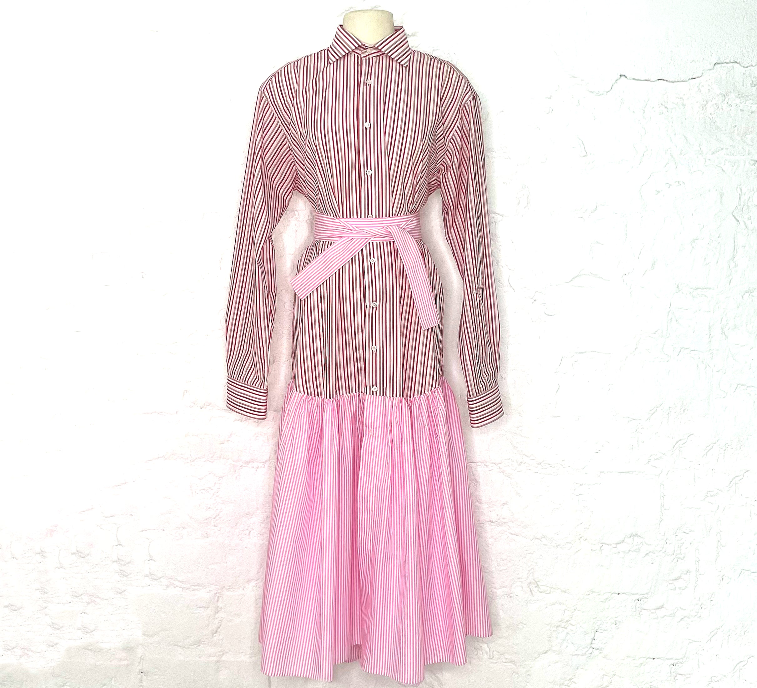 ALE PARIS ALE PARIS - Red And Pink Shirt Dress - ALE PARIS Luxury Vintage