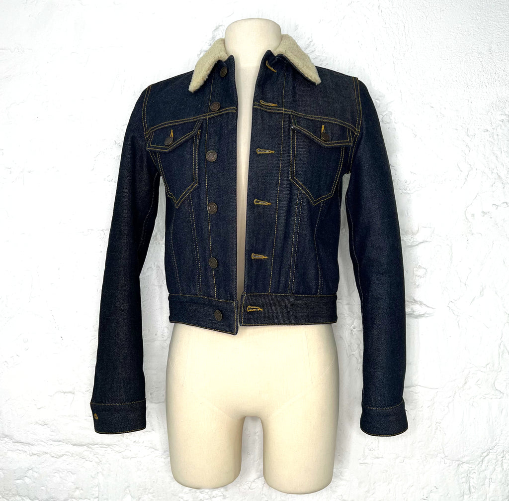 YVES SAINT LAURENT YVES SAINT LAURENT - Denim And Sheepskin Jacket - ALE PARIS Luxury Vintage