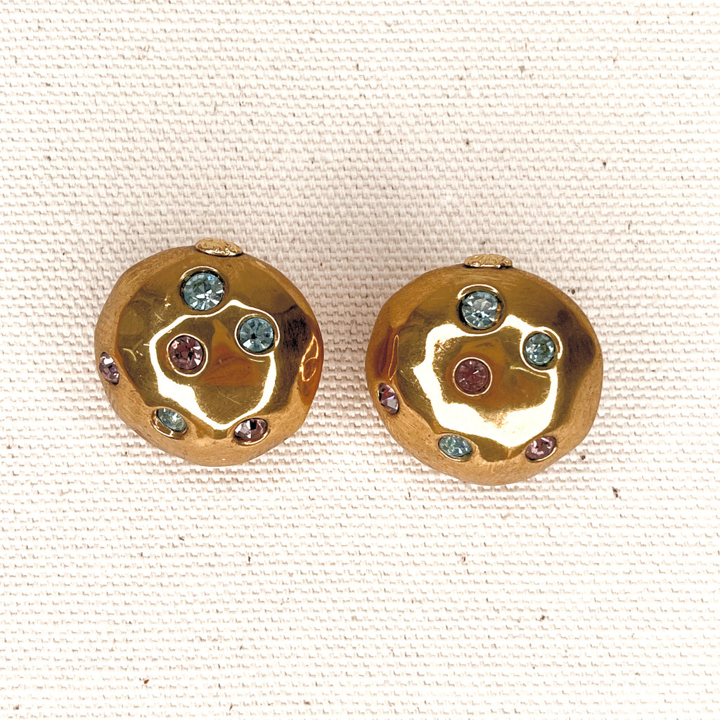 YVES SAINT LAURENT YVES SAINT LAURENT - Round Clip Earrings - ALE PARIS Luxury Vintage