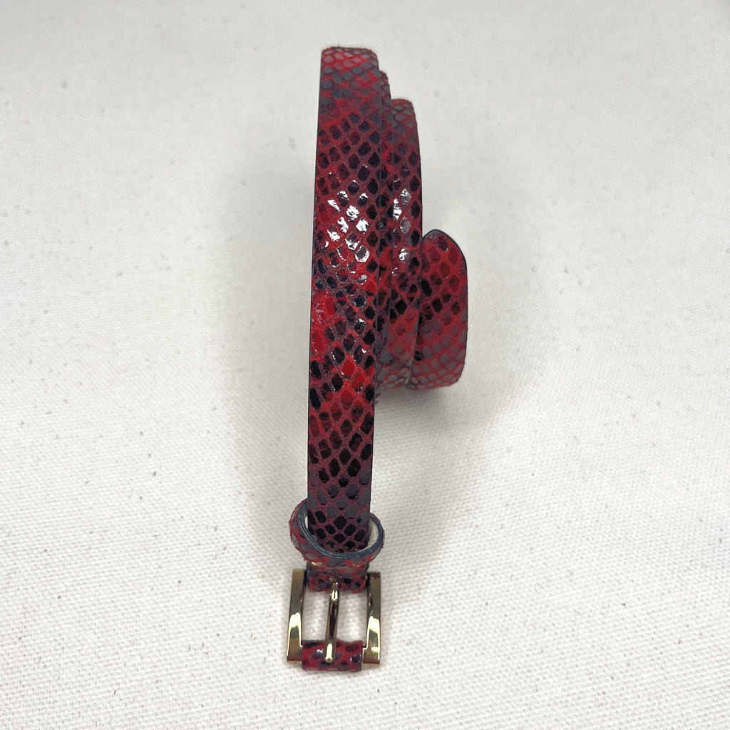 MAX MARA MAX MARA - Red Python Belt - ALE PARIS Luxury Vintage