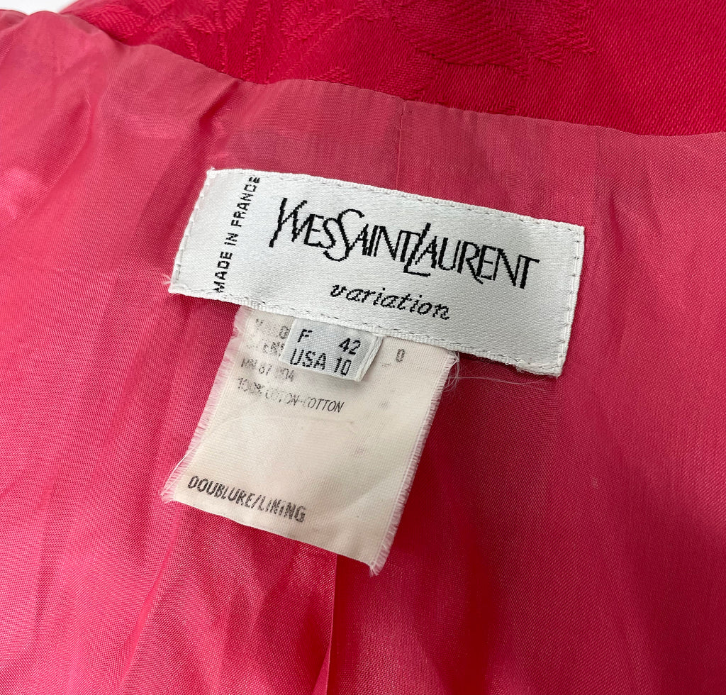 YVES SAINT LAURENT YVES SAINT LAURENT - Pink Brocard Set - ALE PARIS Luxury Vintage