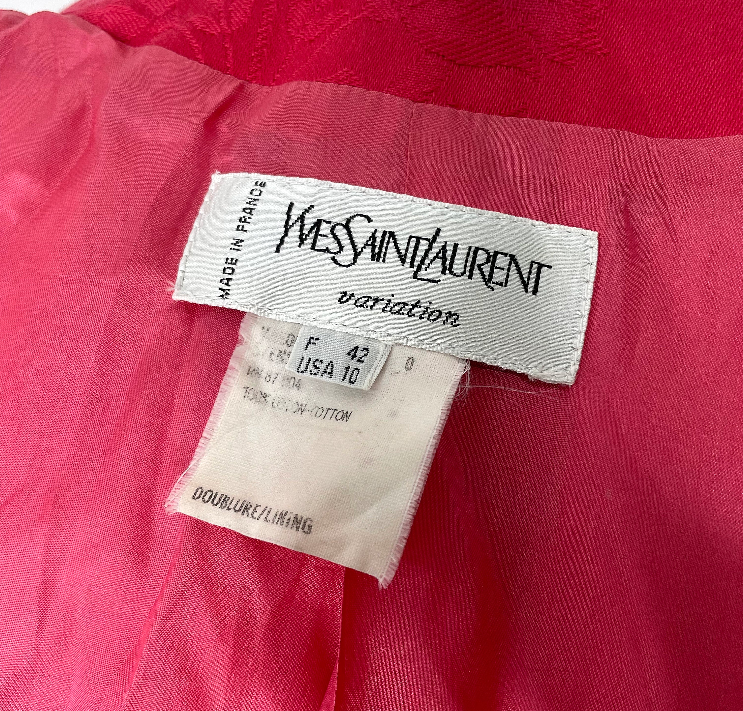 YVES SAINT LAURENT YVES SAINT LAURENT - Pink Brocard Set - ALE PARIS Luxury Vintage