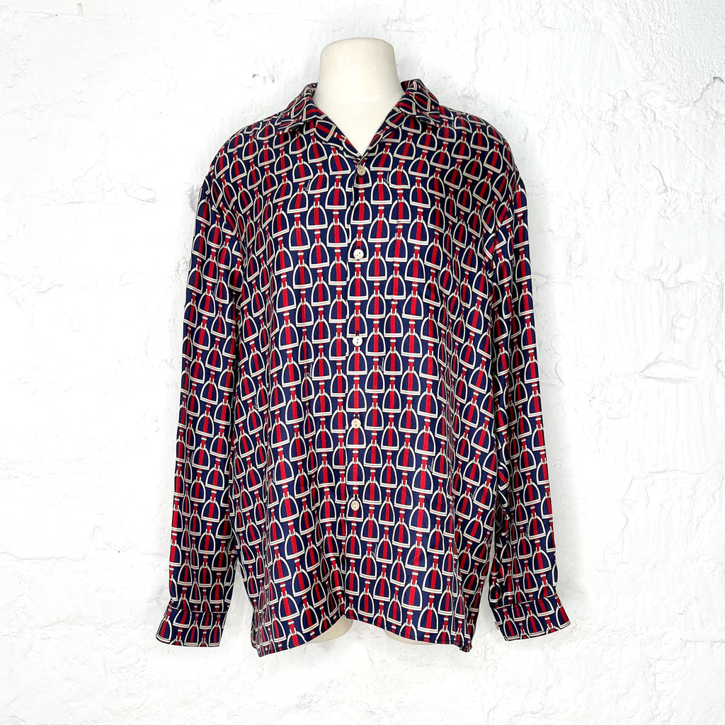 GUCCI GUCCI - Silk Belt Motif Shirt - ALE PARIS Luxury Vintage