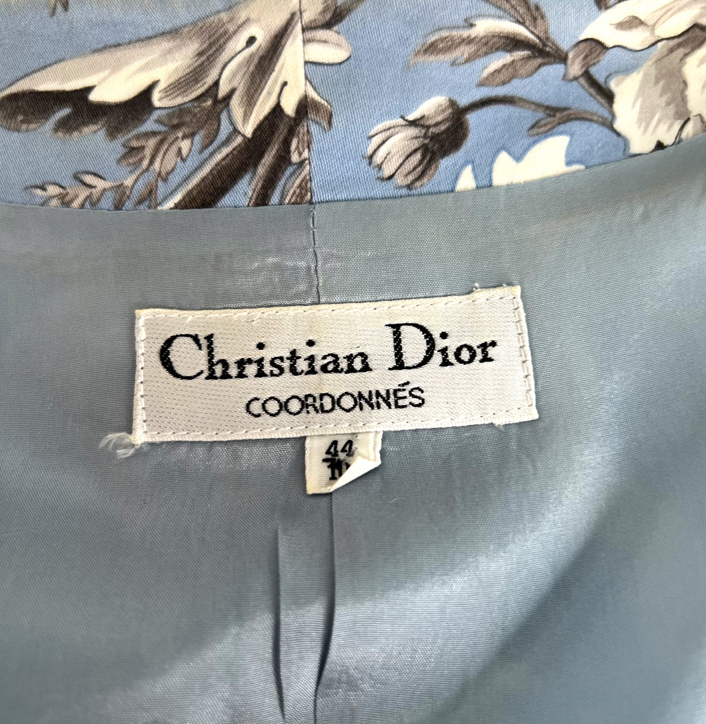 CHRISTIAN DIOR CHRISTIAN DIOR - Blue Printed Short Jacket - ALE PARIS Luxury Vintage
