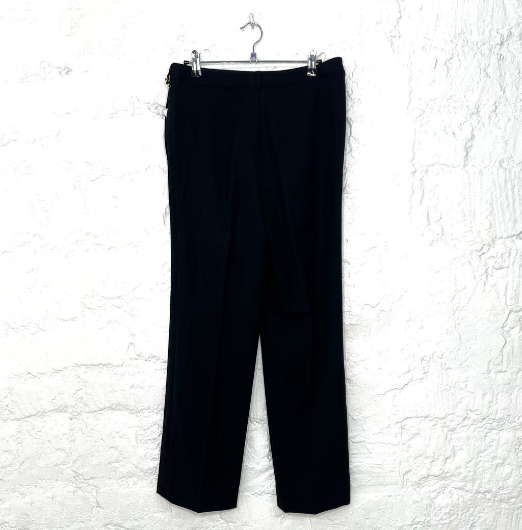 CHRISTIAN DIOR CHRISTIAN - Dior Low Waisted Black Pleats Pants - ALE PARIS Luxury Vintage