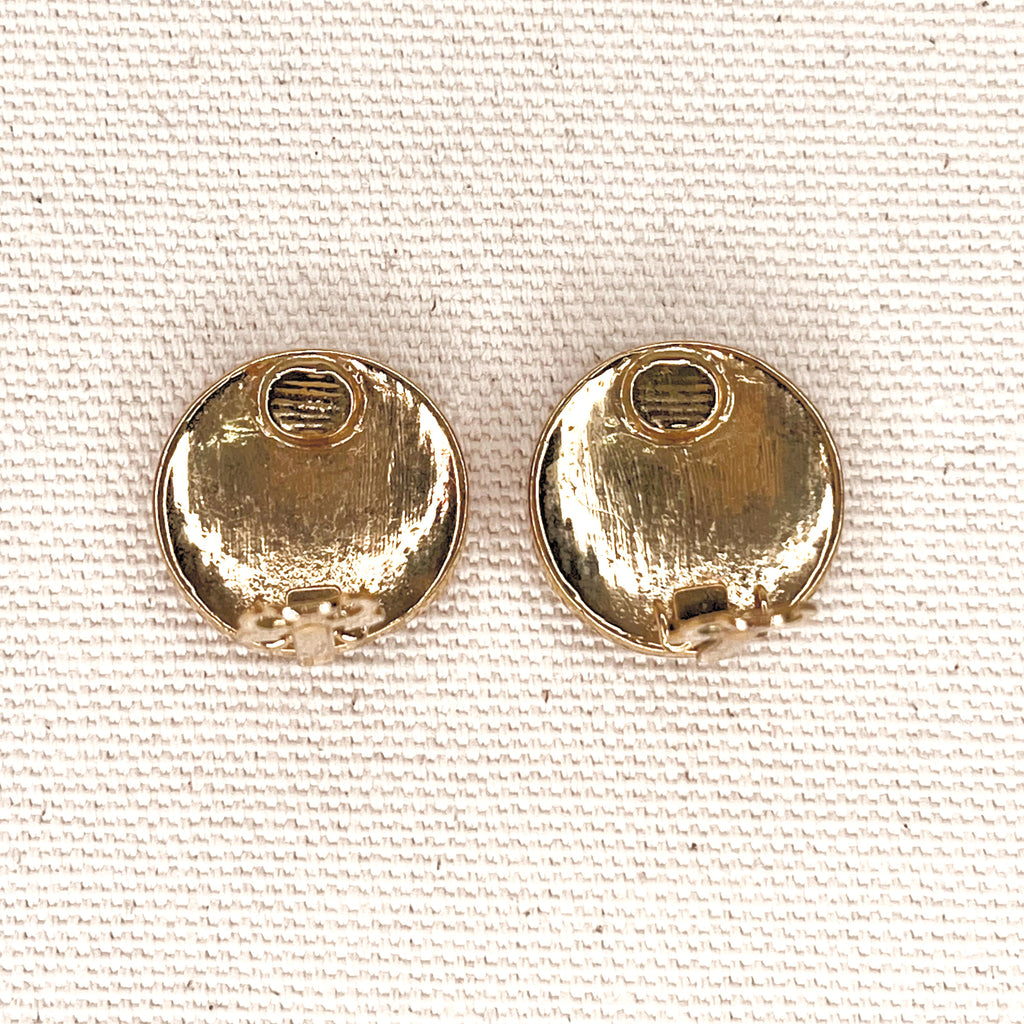 LOUIS FERAUD LOUIS FERAUD - Round Clip Earrings - ALE PARIS Luxury Vintage