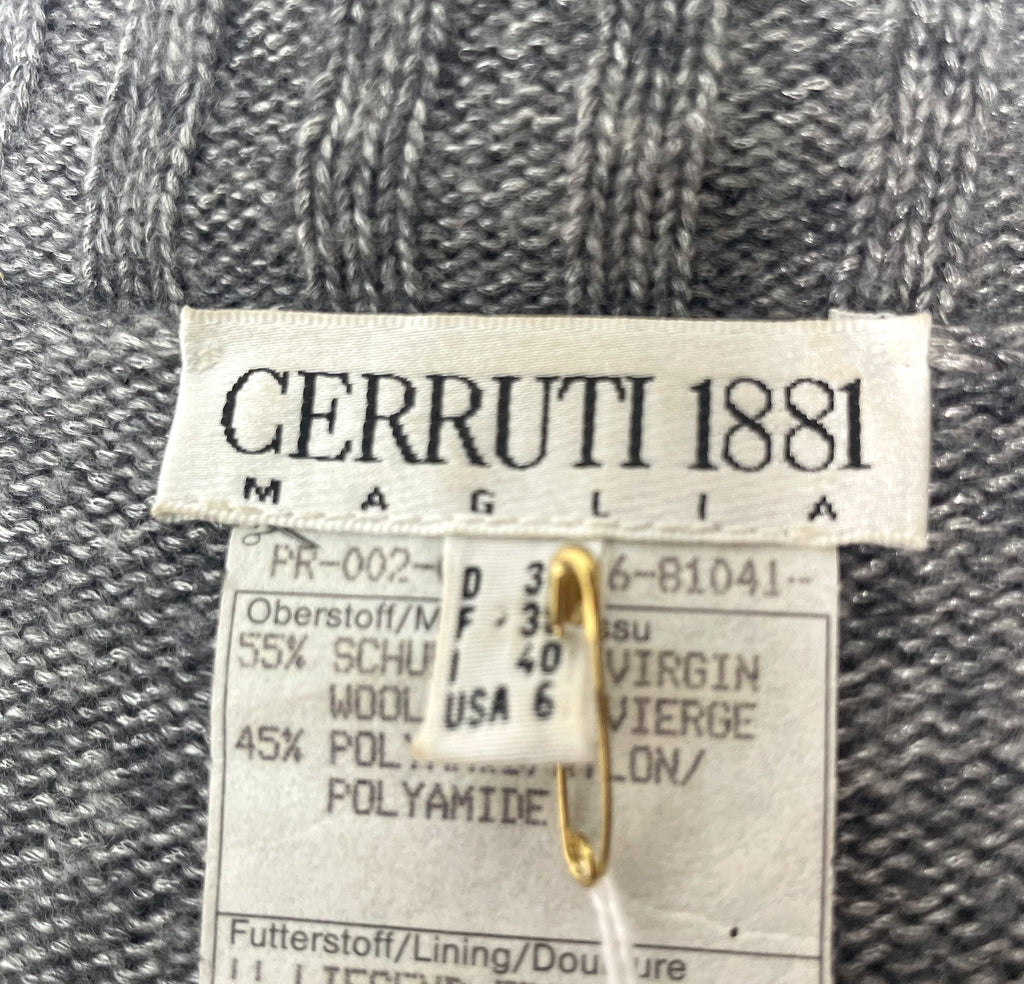 CERRUTI 1881 CERRUTI - 1881 Grey Wool Cardigan - ALE PARIS Luxury Vintage
