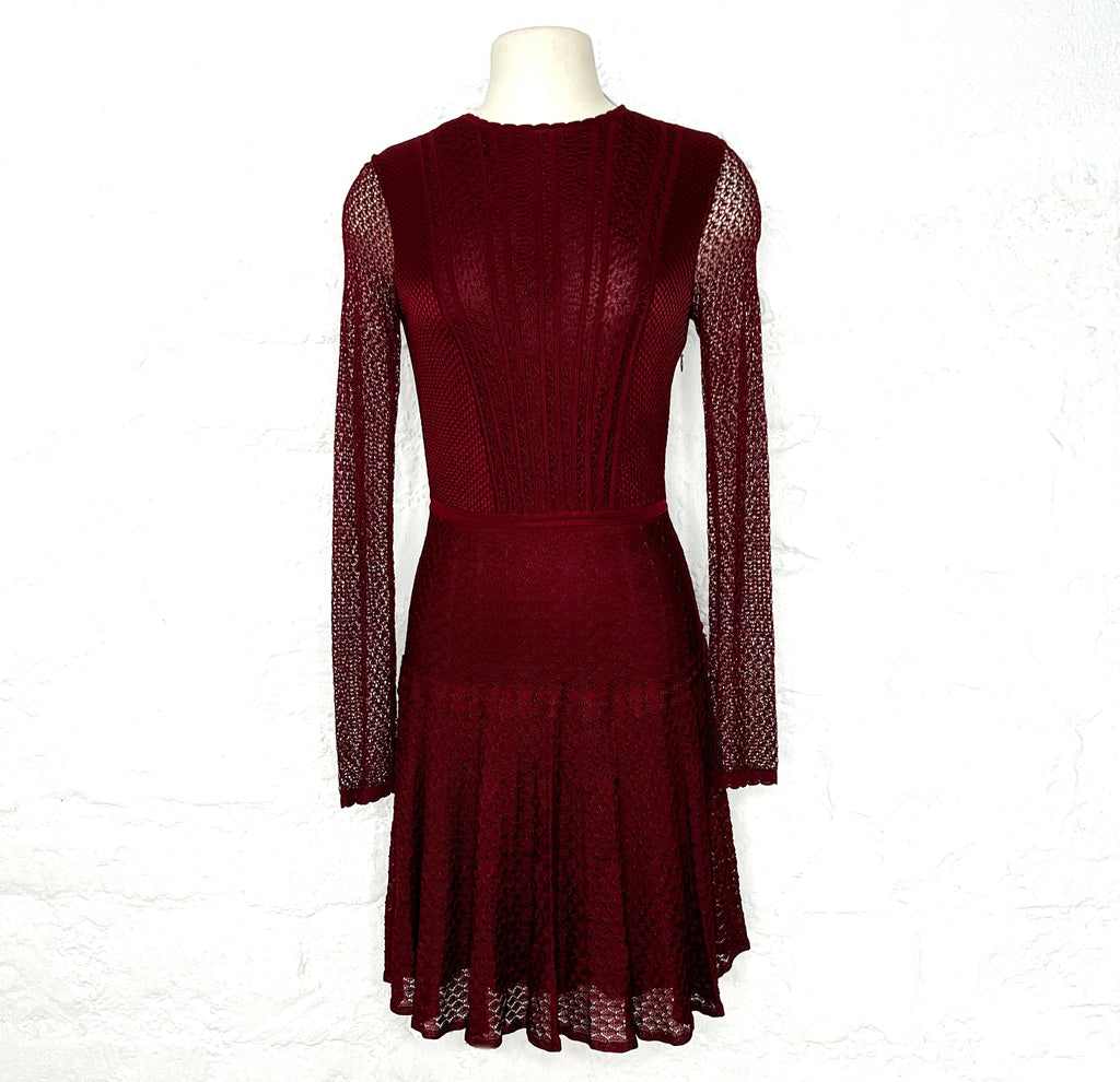 CHRISTIAN DIOR CHRISTIAN DIOR - Red Knitted Dress With Ruffles - ALE PARIS Luxury Vintage