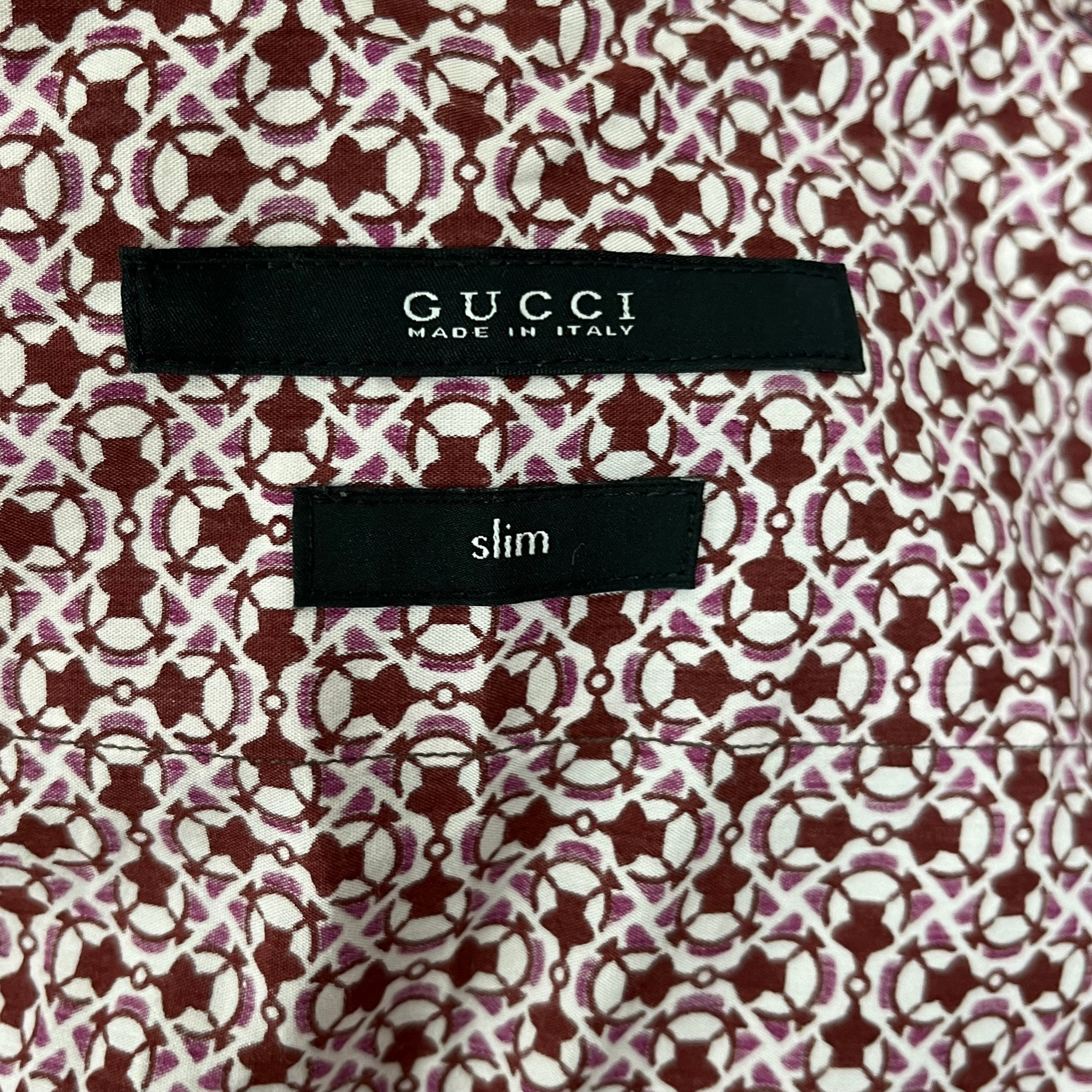 GUCCI GUCCI - Red Printed Shirt - ALE PARIS Luxury Vintage