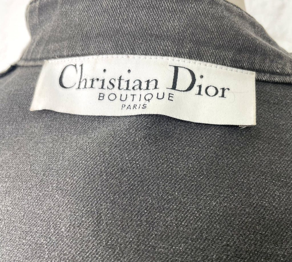 CHRISTIAN DIOR CHRISTIAN DIOR - Grey Short Denim Jacket - ALE PARIS Luxury Vintage