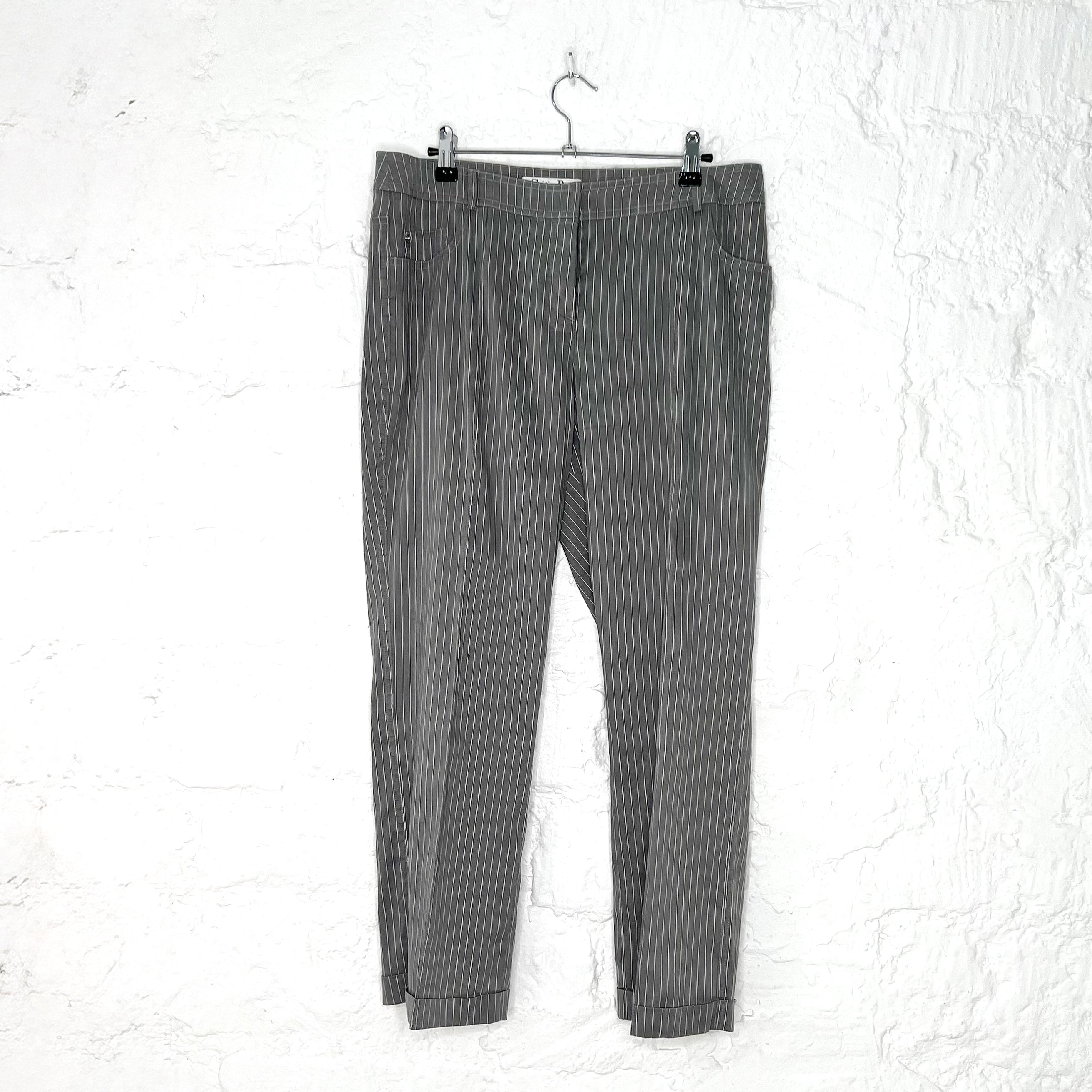 CHRISTIAN DIOR CHRISTIAN DIOR - Dior Light Grey Stripped Set - ALE PARIS Luxury Vintage