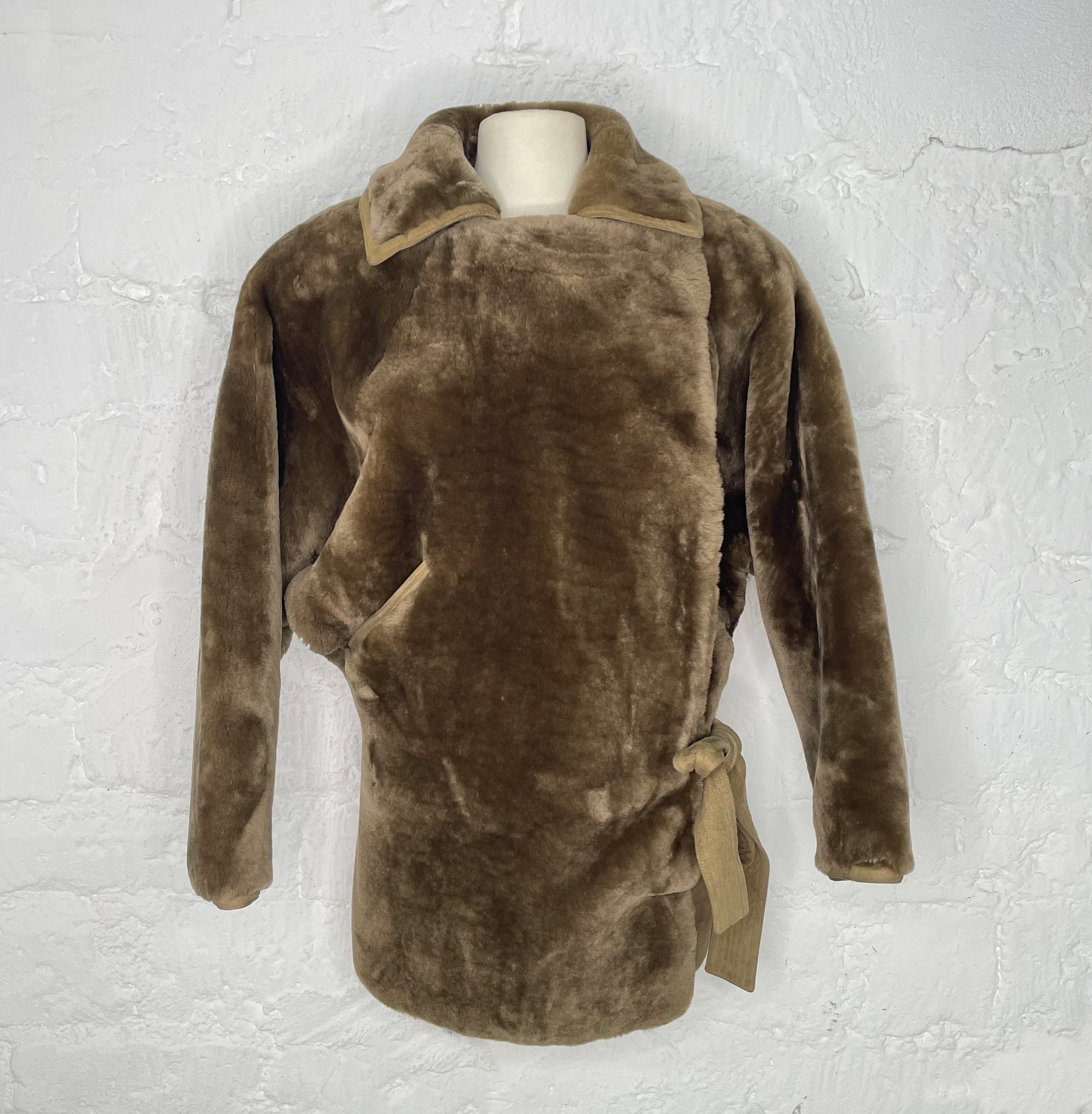 VERSACE VERSACE - Light Brown Fur Coat - ALE PARIS Luxury Vintage