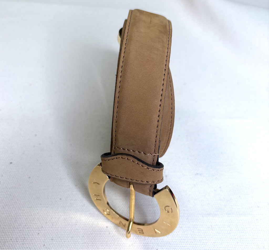 GIVENCHY GIVENCHY - Beige And Gold Nubuck Belt - ALE PARIS Luxury Vintage