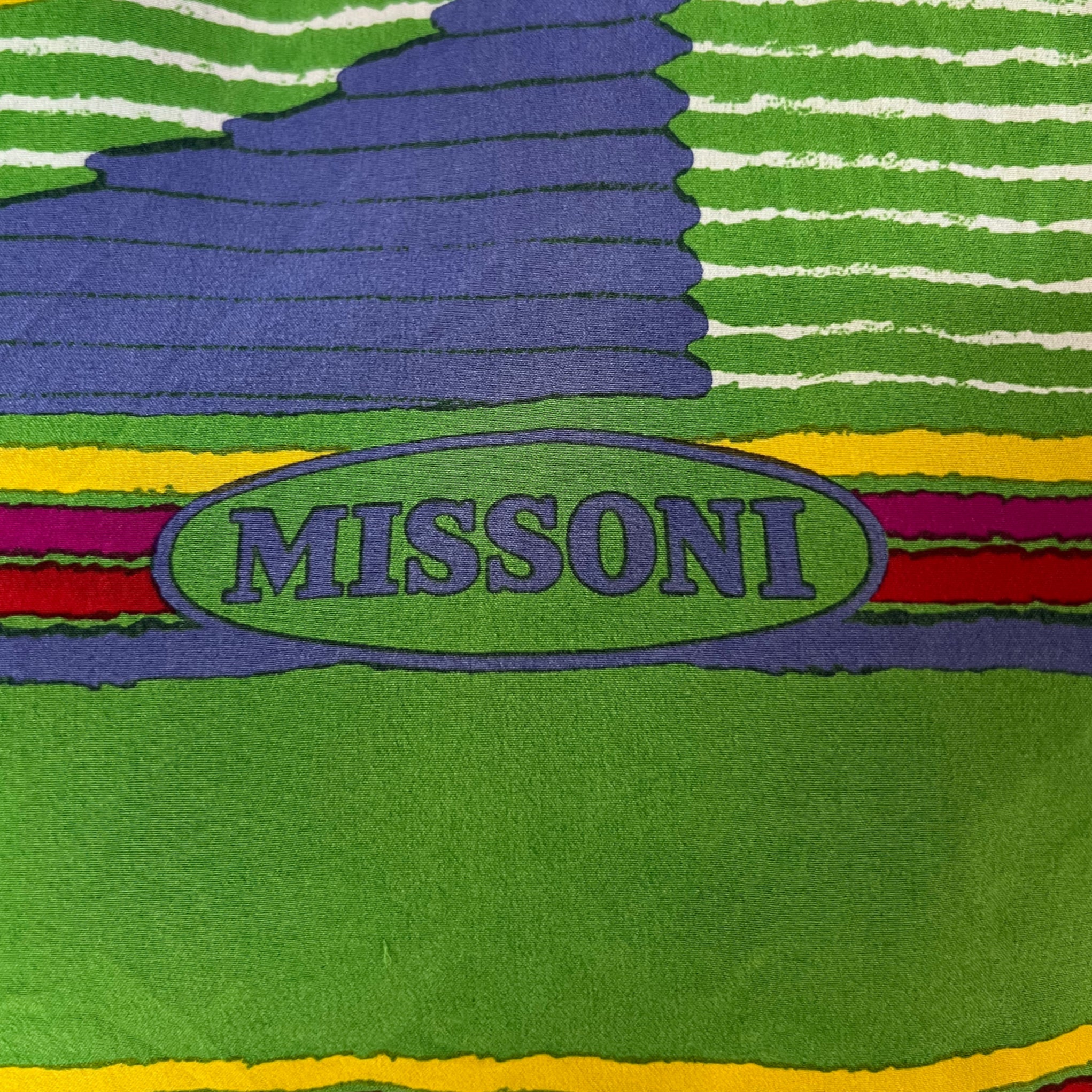 MISSONI MISSONI - Multicolor Abstract Details Scarf - ALE PARIS Luxury Vintage