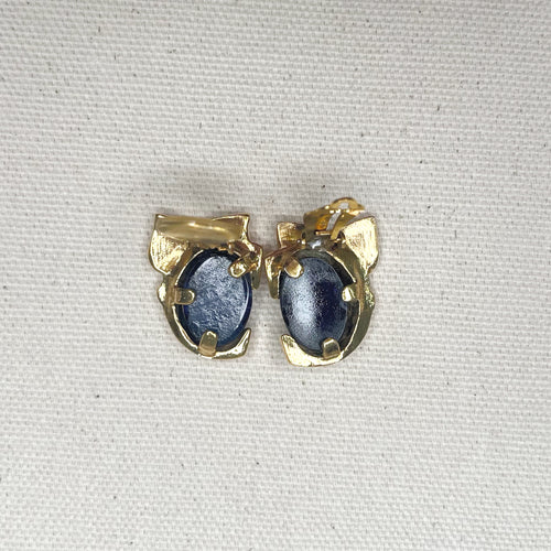 CHLOÉ CHLOE - Blue C Clip Earrings - ALE PARIS Luxury Vintage