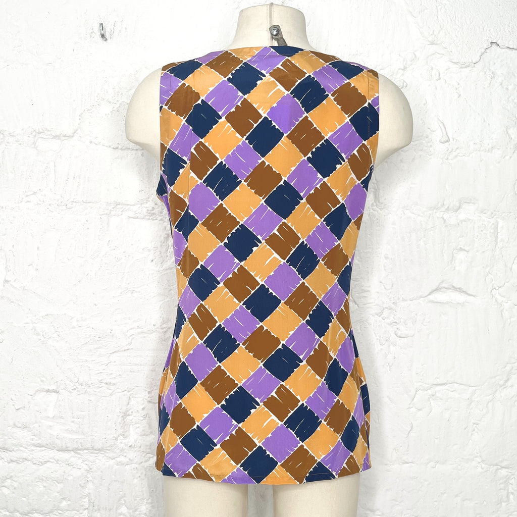 YVES SAINT LAURENT YVES SAINT LAURENT - Arlequin Silk Shirt - ALE PARIS Luxury Vintage
