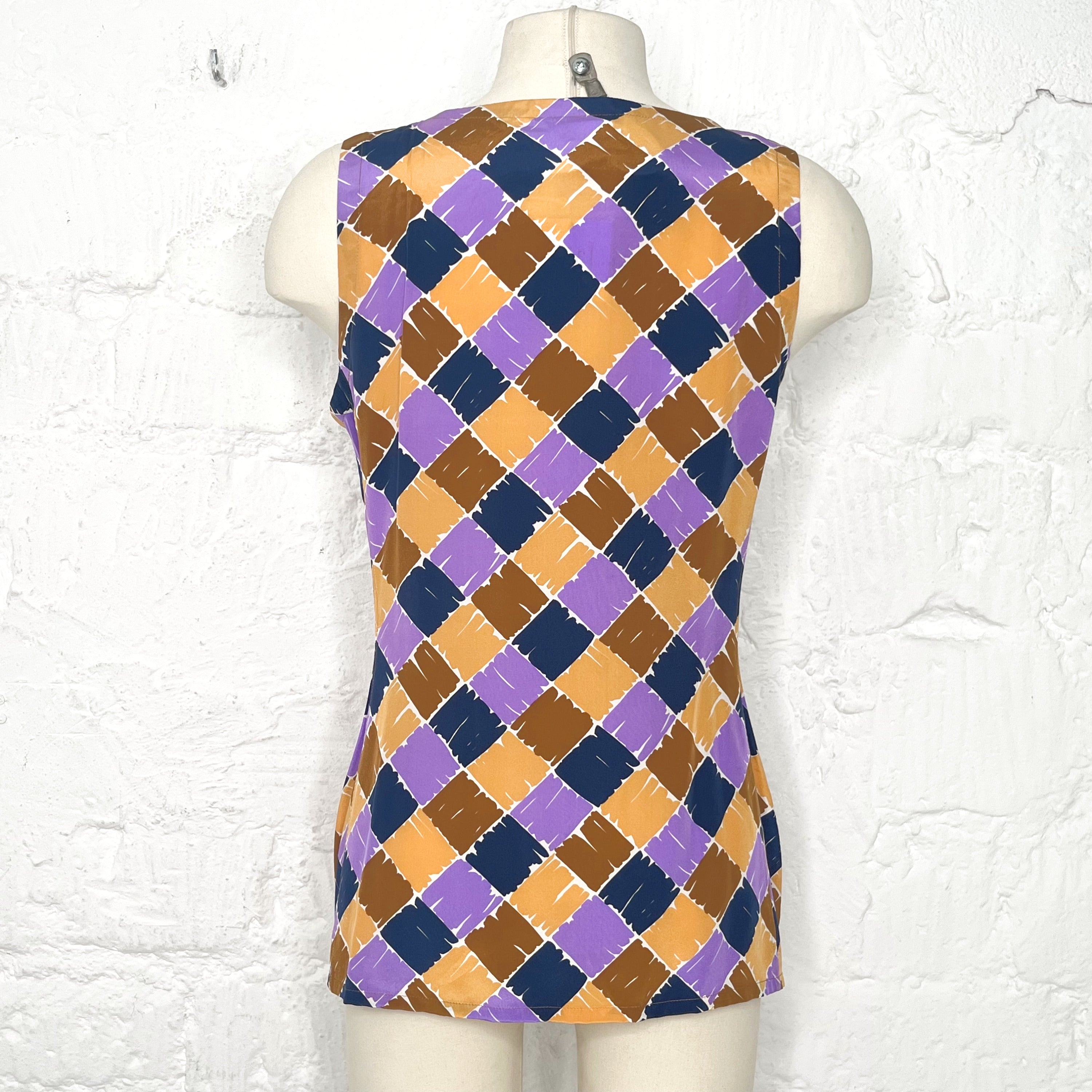 YVES SAINT LAURENT YVES SAINT LAURENT - Arlequin Silk Shirt - ALE PARIS Luxury Vintage