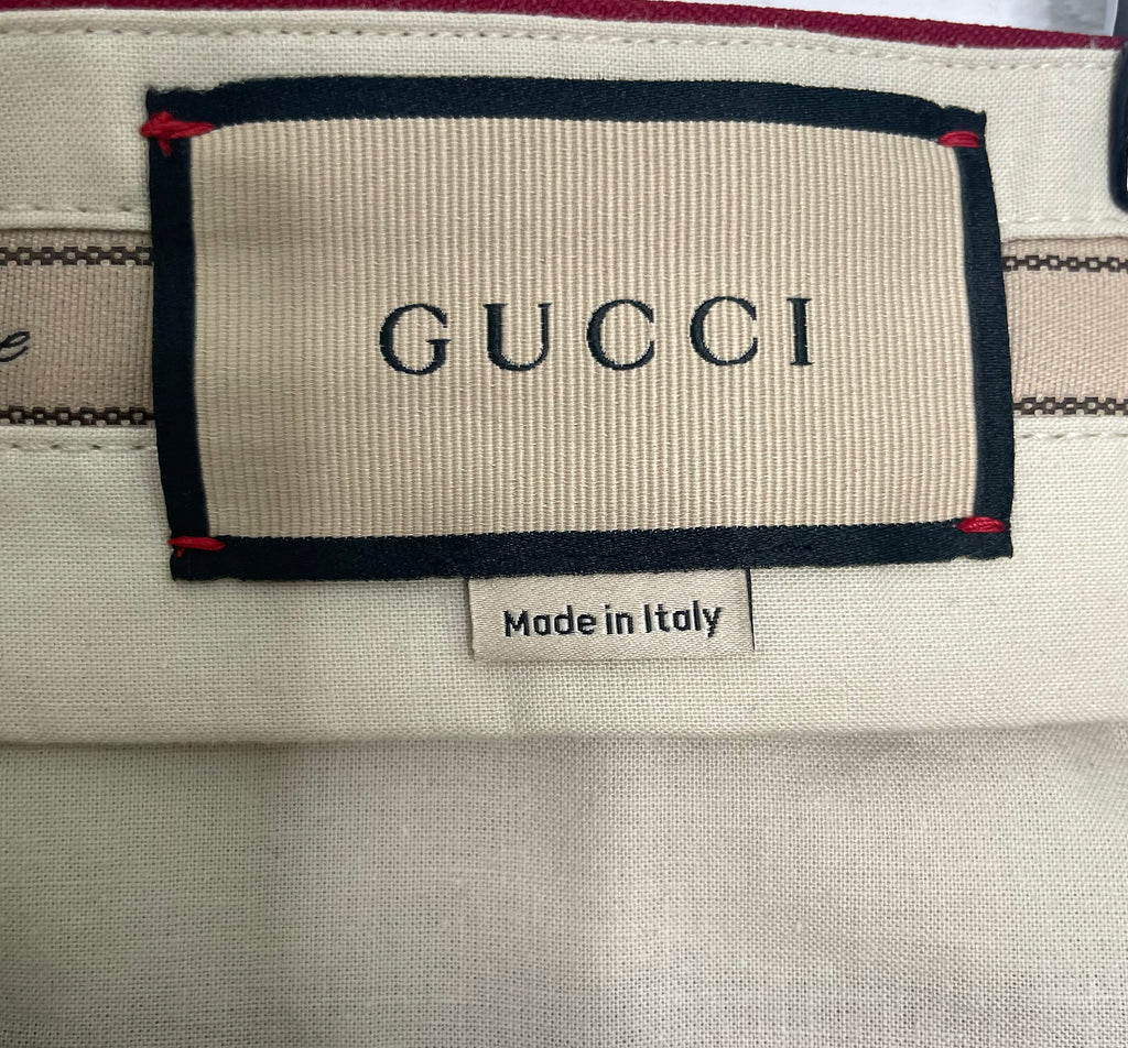 GUCCI GUCCI - Red Pleated Pants - ALE PARIS Luxury Vintage