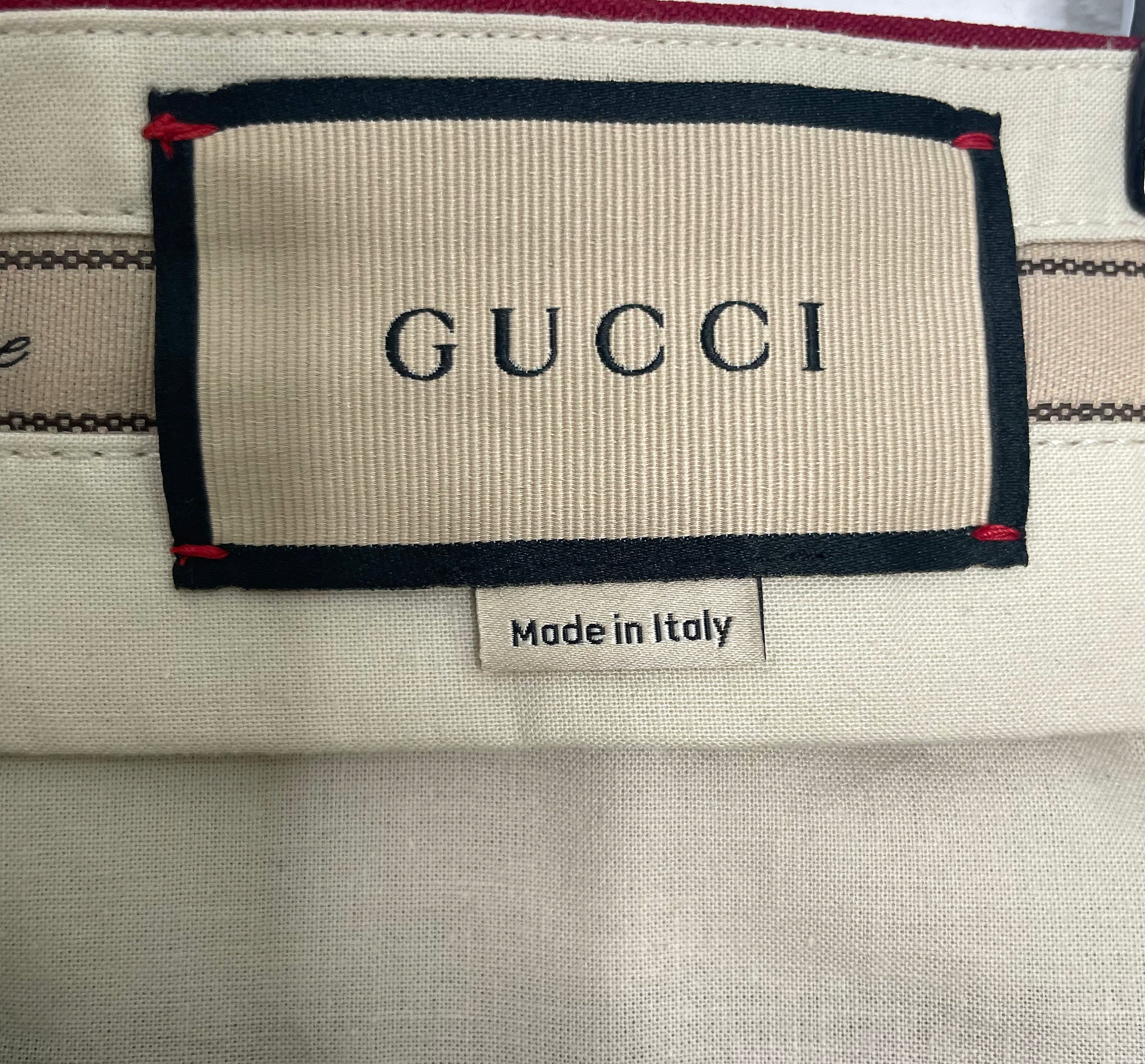 GUCCI GUCCI - Red Pleated Pants - ALE PARIS Luxury Vintage