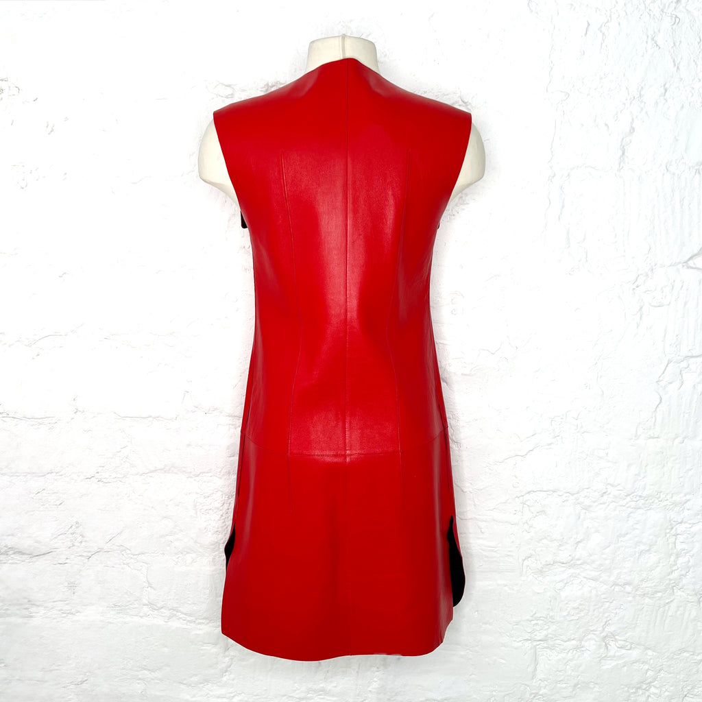 MARNI MARNI - Long Red Leather Vest - ALE PARIS Luxury Vintage