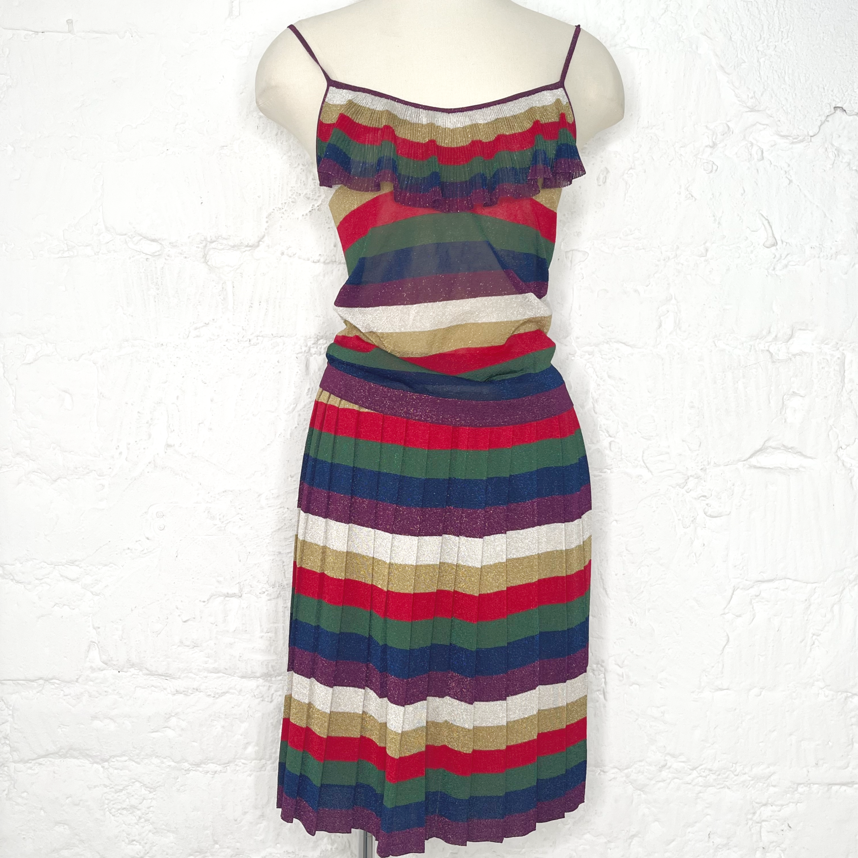 GUCCI GUCCI - Colorful Stripped Tank Top And Skirt - ALE PARIS Luxury Vintage