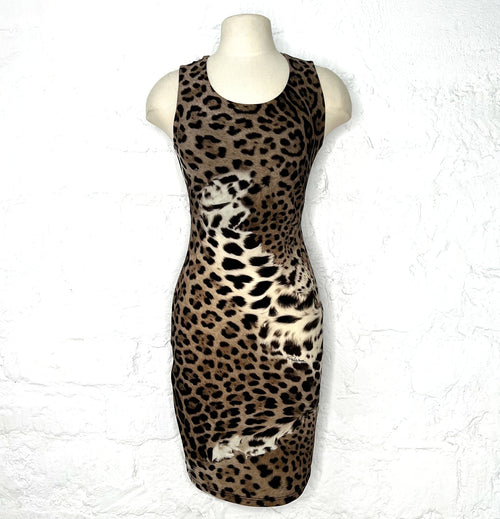 CAVALLI CAVALLI - Bodycon Leopard Dress - ALE PARIS Luxury Vintage