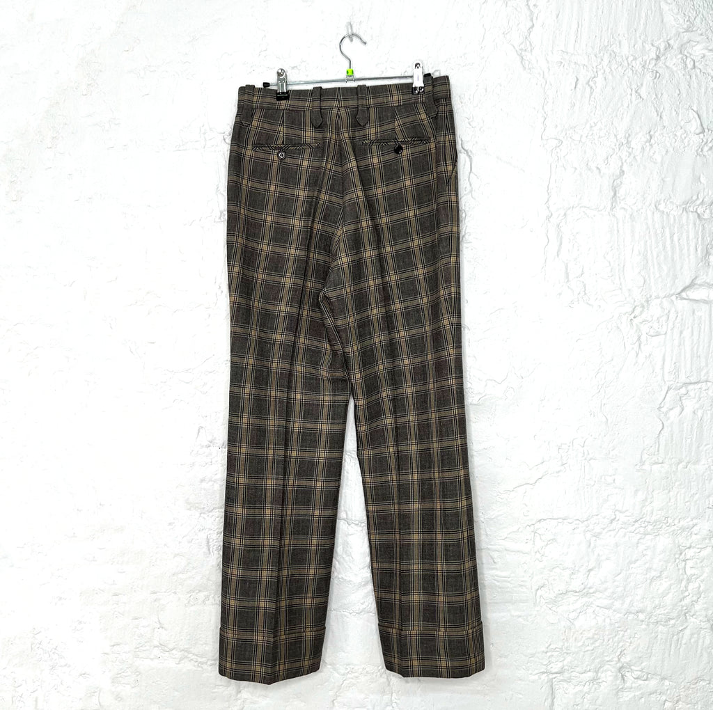 GUCCI GUCCI - Plaid Grey Pants - ALE PARIS Luxury Vintage