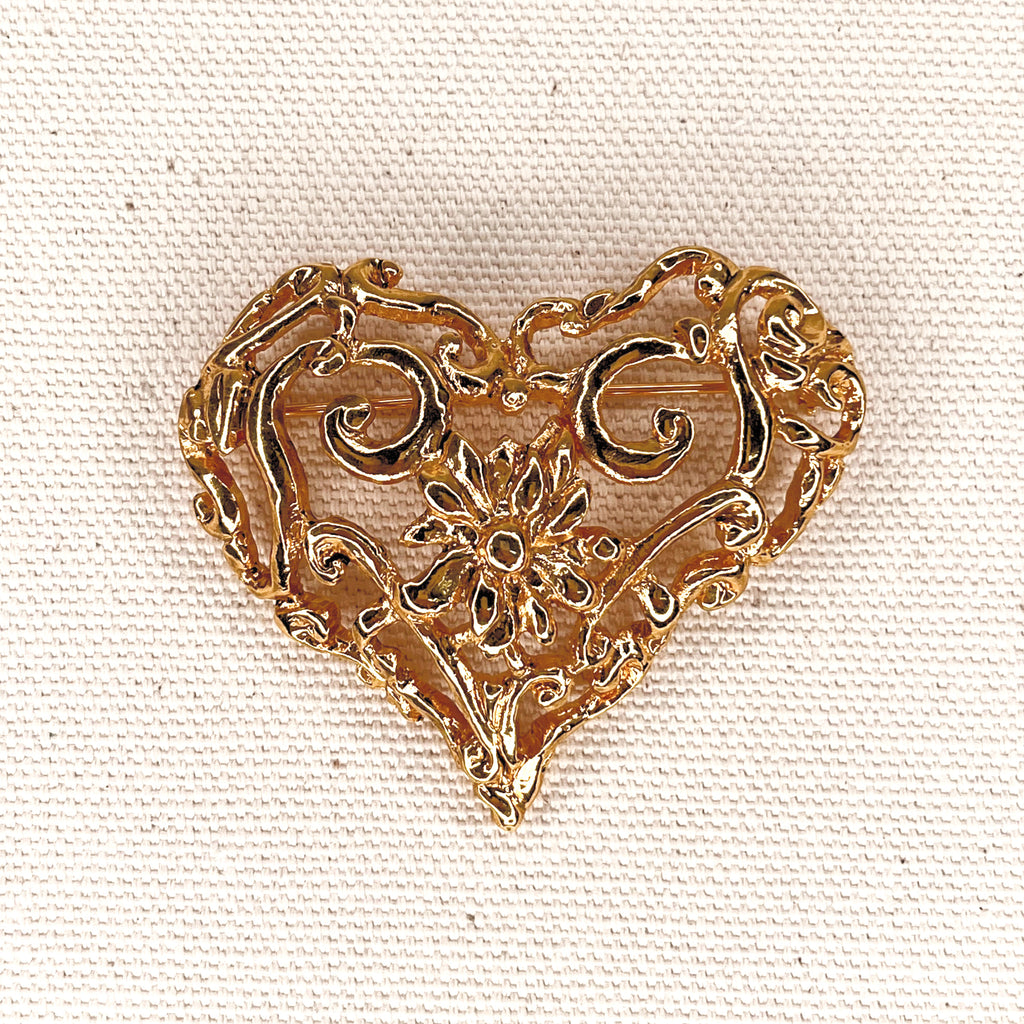 CHRISTIAN LACROIX CHRISTIAN LACROIX - Heart Brooch - ALE PARIS Luxury Vintage