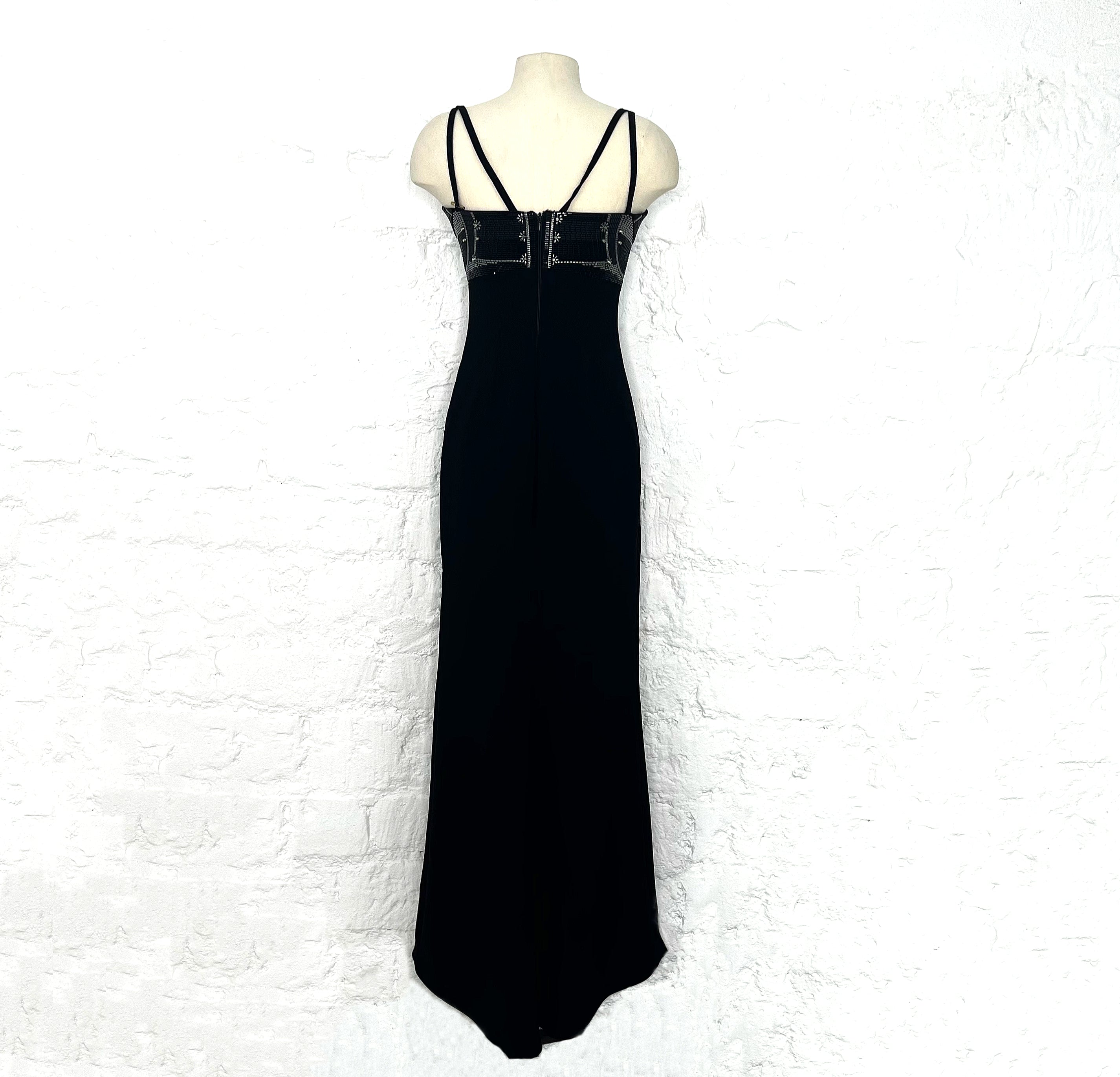 VERSACE VERSACE - Long Black Sequin Dress - ALE PARIS Luxury Vintage