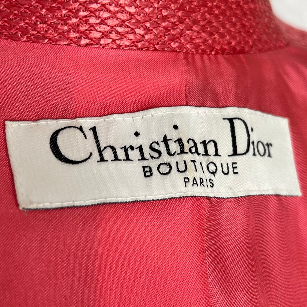 CHRISTIAN DIOR - Pink raphia jacket