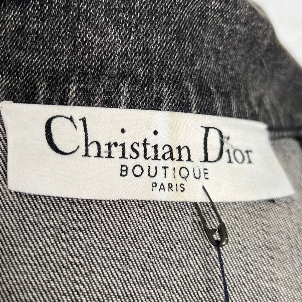 CHRISTIAN DIOR - Dark grey perfecto with embroidery