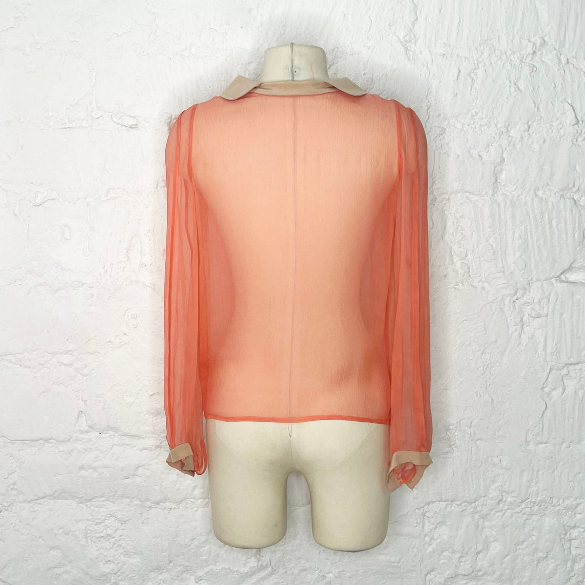 MIU MIU - Orange shirt with button-down collar