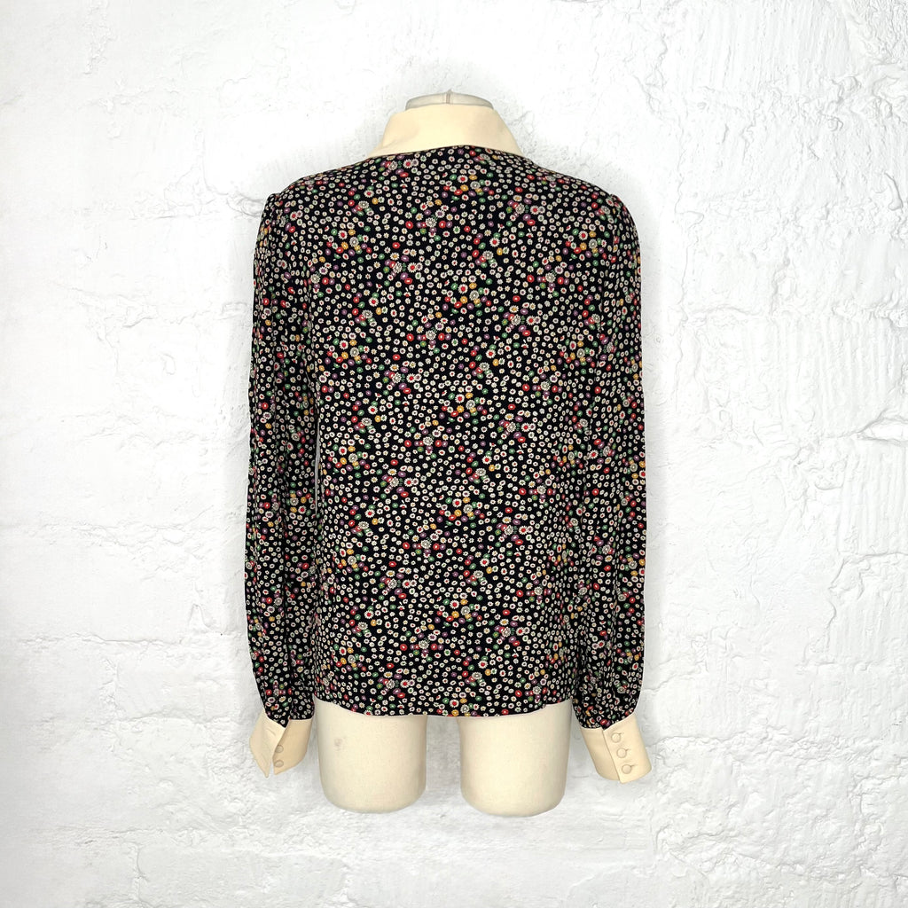 CÉLINE - Floral print long sleeve shirt