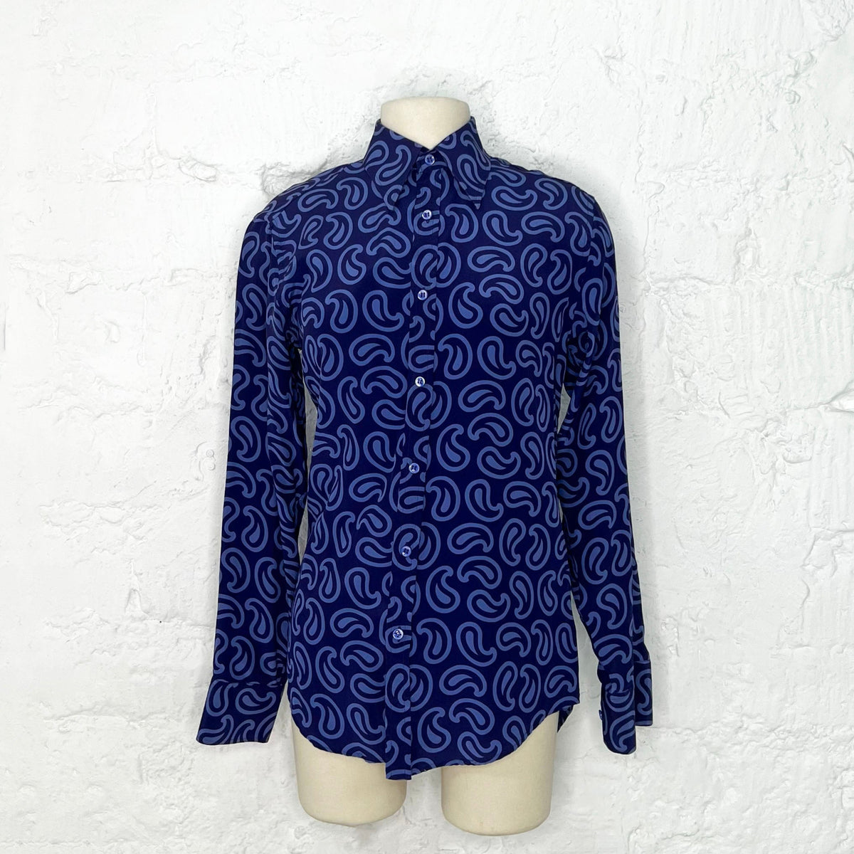 YVES SAINT LAURENT - Blue Silk shirt