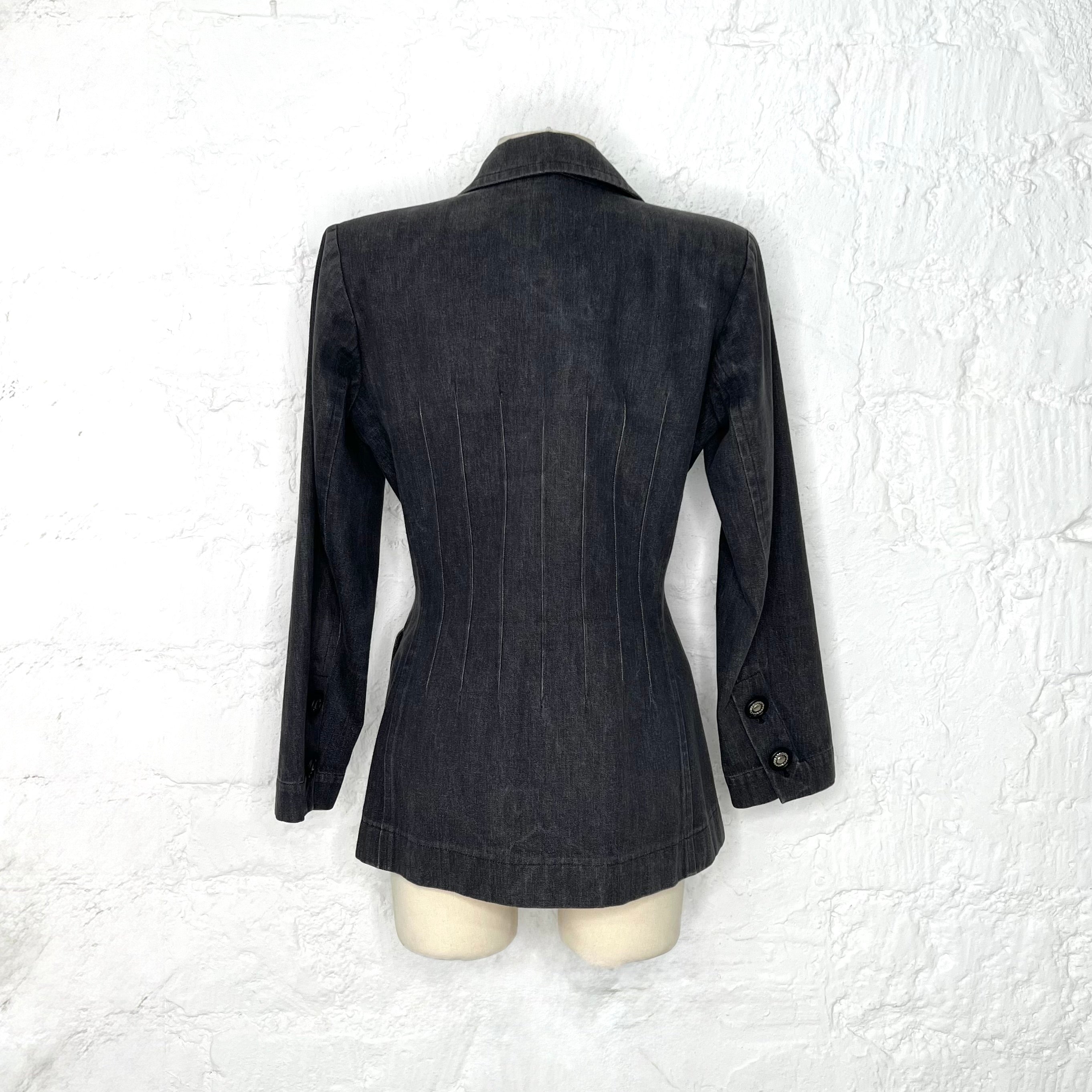 YVES SAINT LAURENT - Dark grey denim jacket