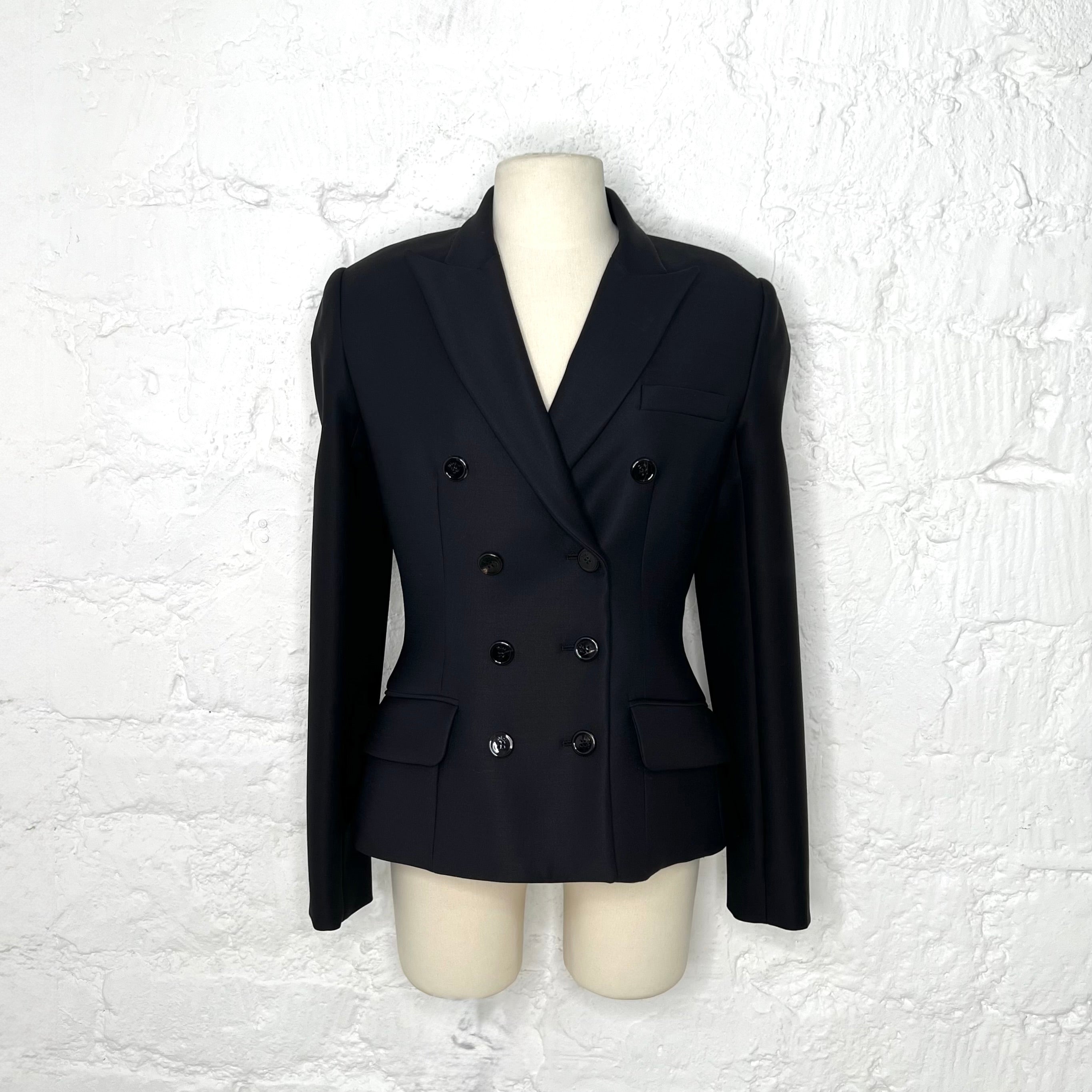 CHRISTIAN DIOR - Black double-breasted bar jacket