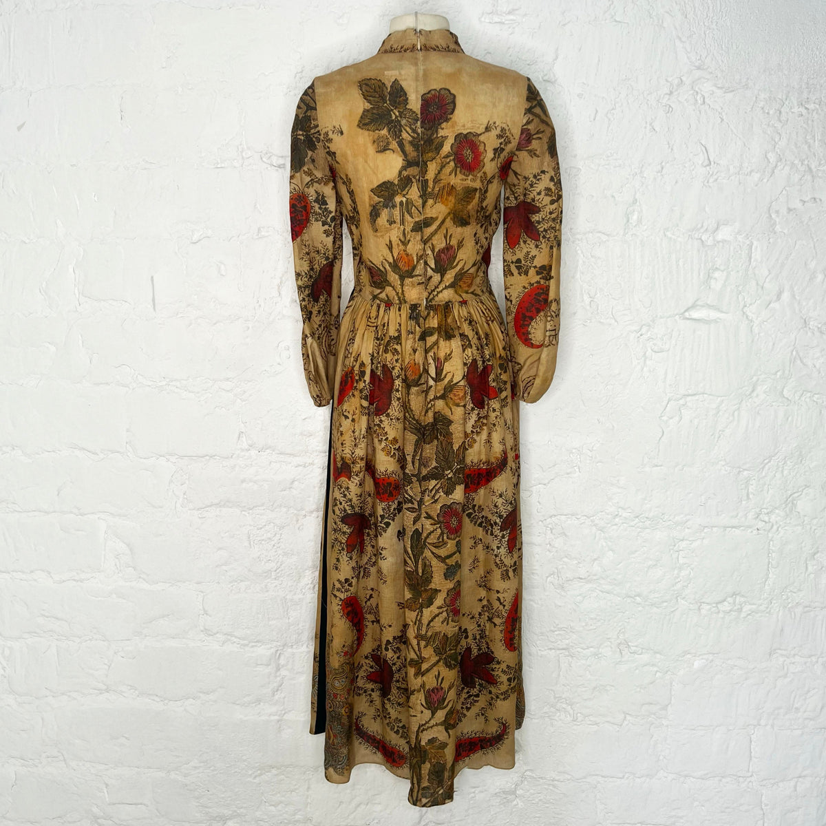CHRISTIAN DIOR - Long dress with vintage floral print