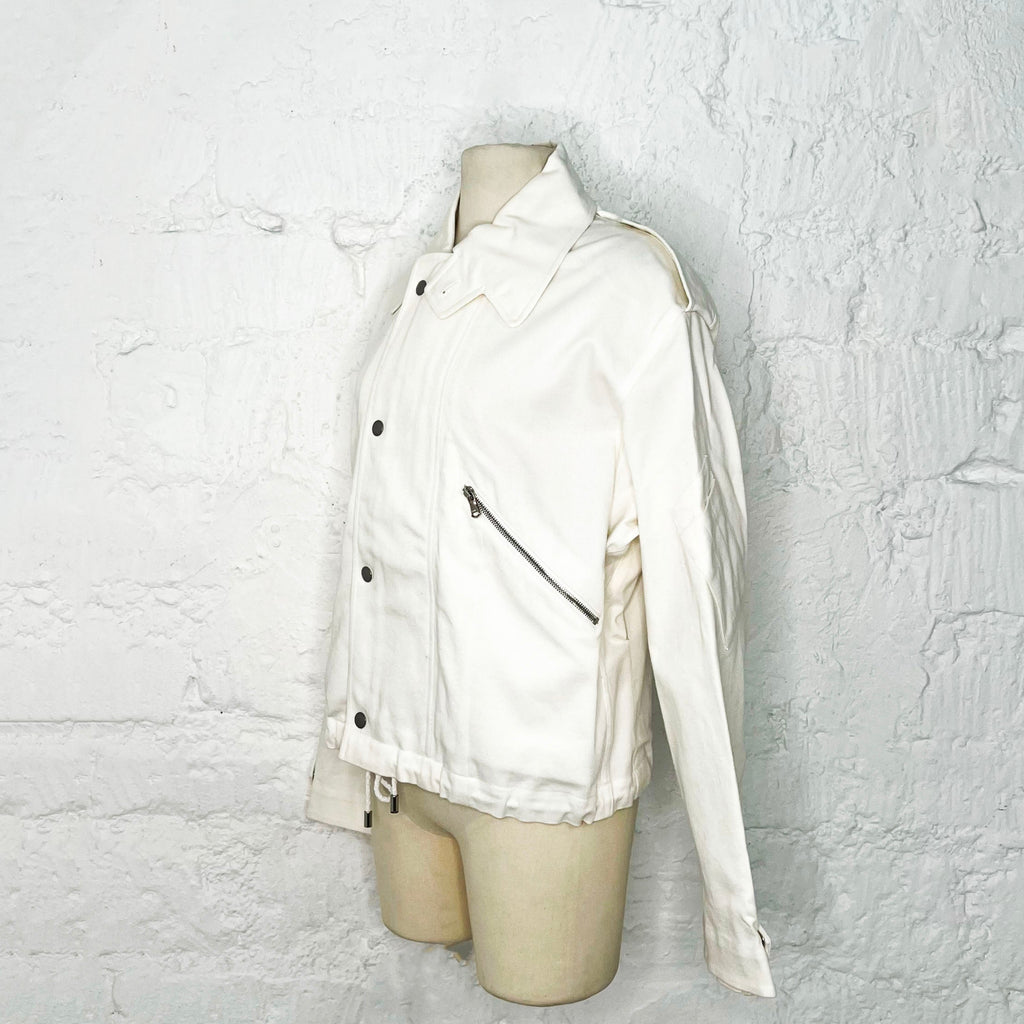CHRISTIAN DIOR - Cream white Jacket vintage with zip