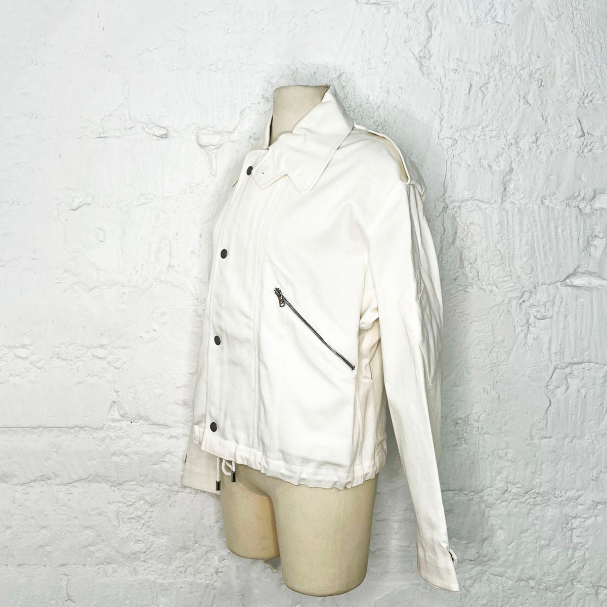 CHRISTIAN DIOR - Cream white Jacket vintage with zip