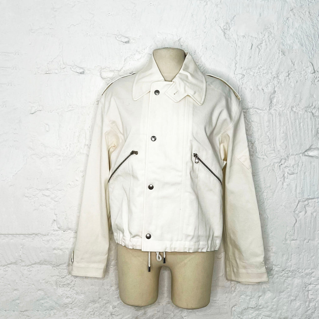 CHRISTIAN DIOR - Cream white Jacket vintage with zip