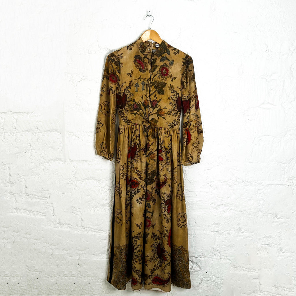 CHRISTIAN DIOR - Long dress with vintage floral print