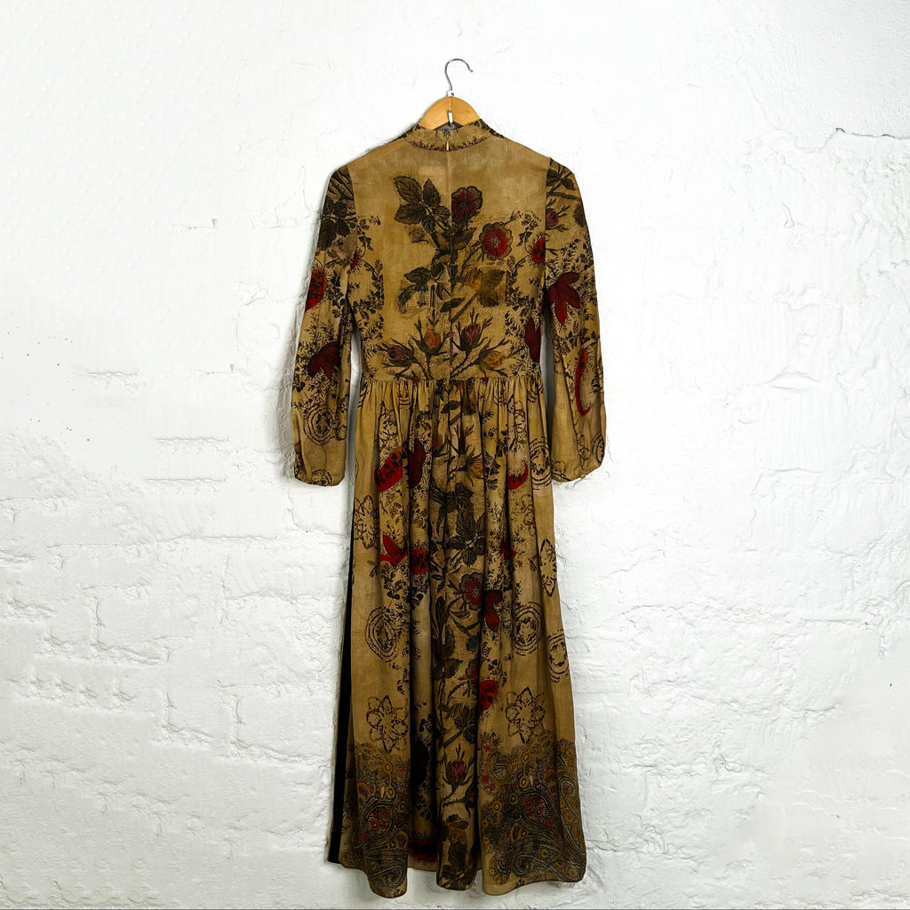 CHRISTIAN DIOR - Long dress with vintage floral print